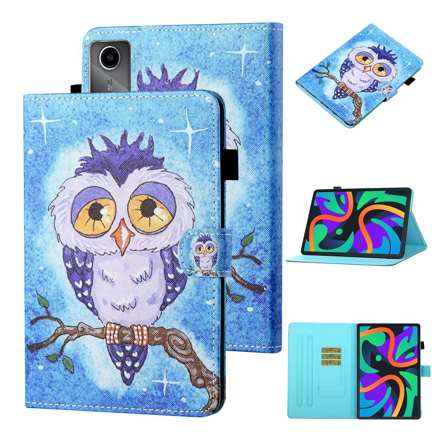 Wigento Tablet-Hülle Für Lenovo Tab M11 Kunstleder Tablet Tasche Hülle Case Etuis Motiv 3