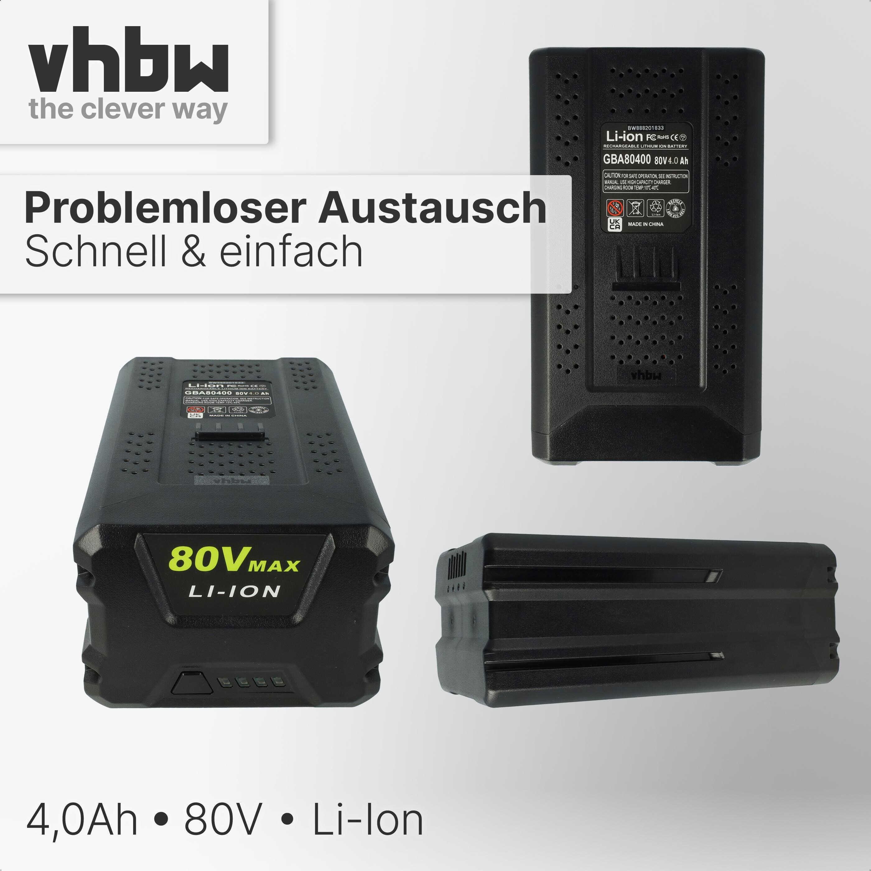 vhbw passend für Stiga Combi 43 AE, Combi 48 AE, Combi 43 S AE, Combi 50 S Akku Akku Li-Ion 4000 mAh (80 V, 1 St), Leistungsfähiger Austausch-Akku für Rasenmähe – Bild 5 von 5