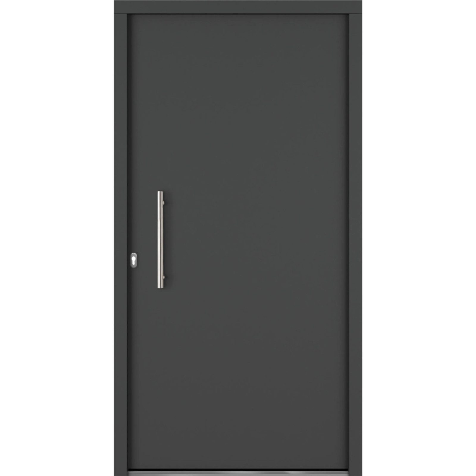 HORI Haustür HORI Haustür Safety Slim, Aluminium Kunststoff,Eingangstür (Schalldämmung, Robust, Einfache Montage, Wärmeschutz, Sonnenschutz), 1000 x 2000 mm, anthrazit, DIN links, Safety Slim