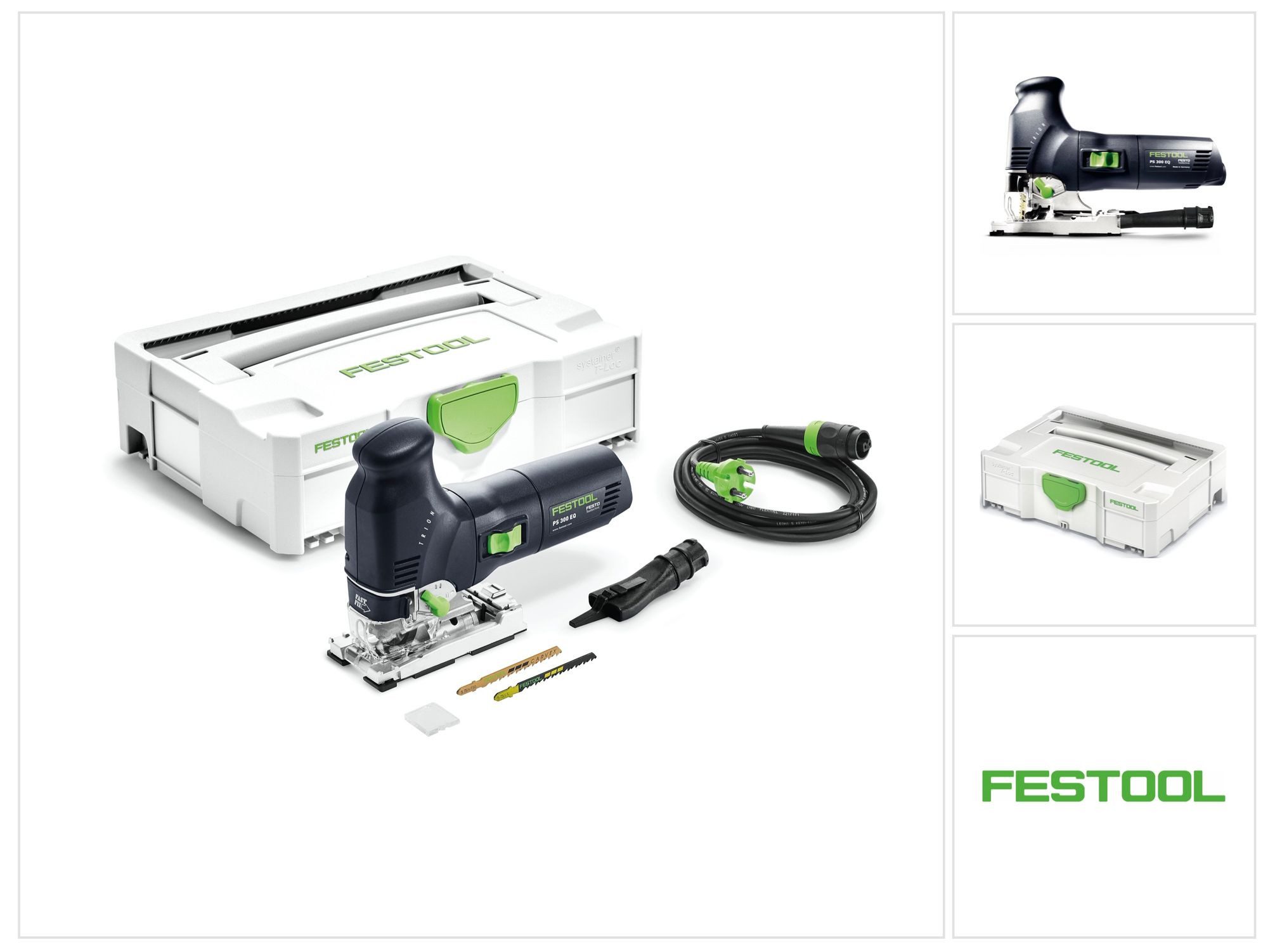 FESTOOL Stichsäge TRION PS 300 EQ-Plus Pendelstichsäge 720 W (576615) + 2x Sägeblatt