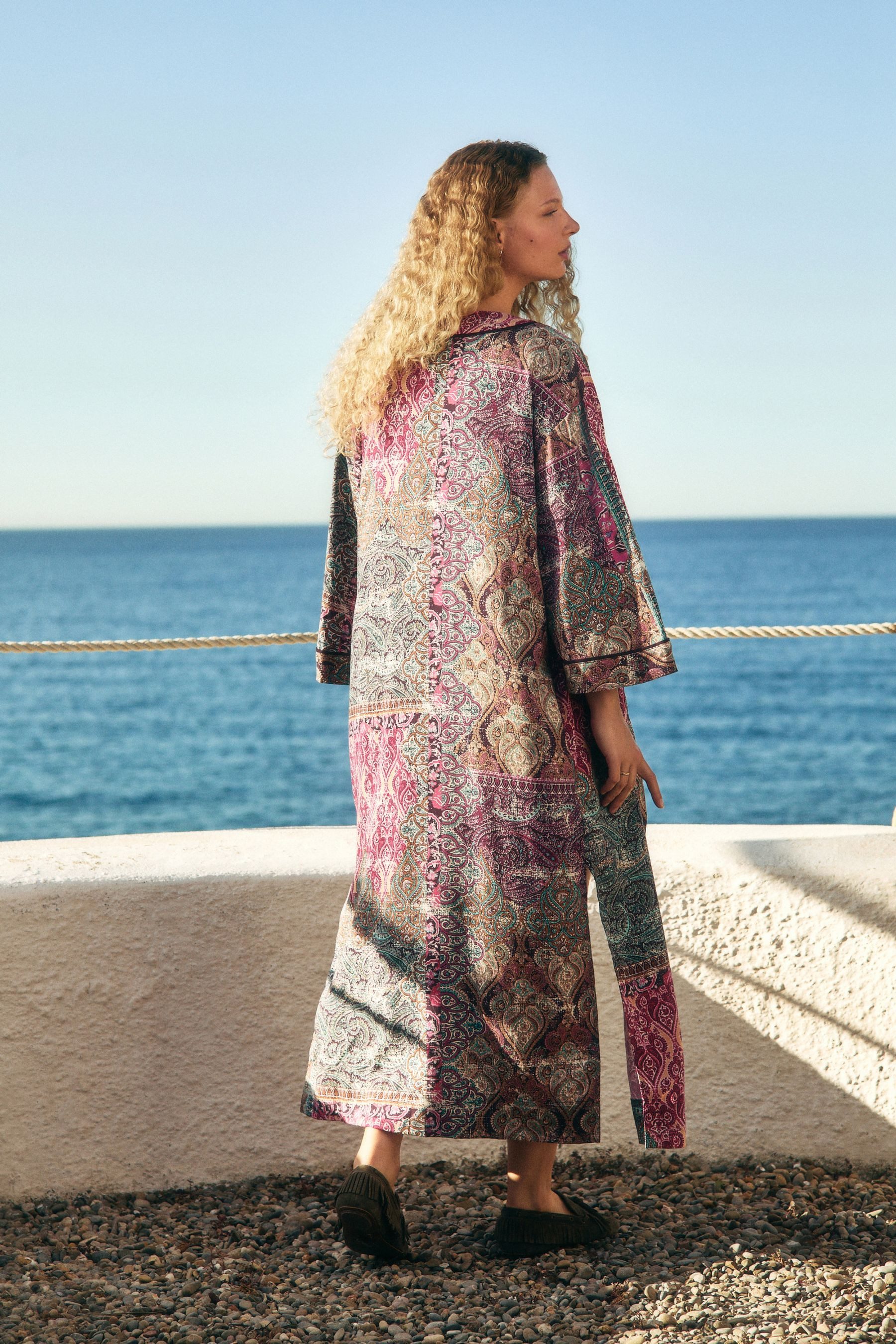 Next Kimono Maxi-Kimono mit Bindegürtel, Kurzgröße, Viskose (Livaeco) günstig online kaufen