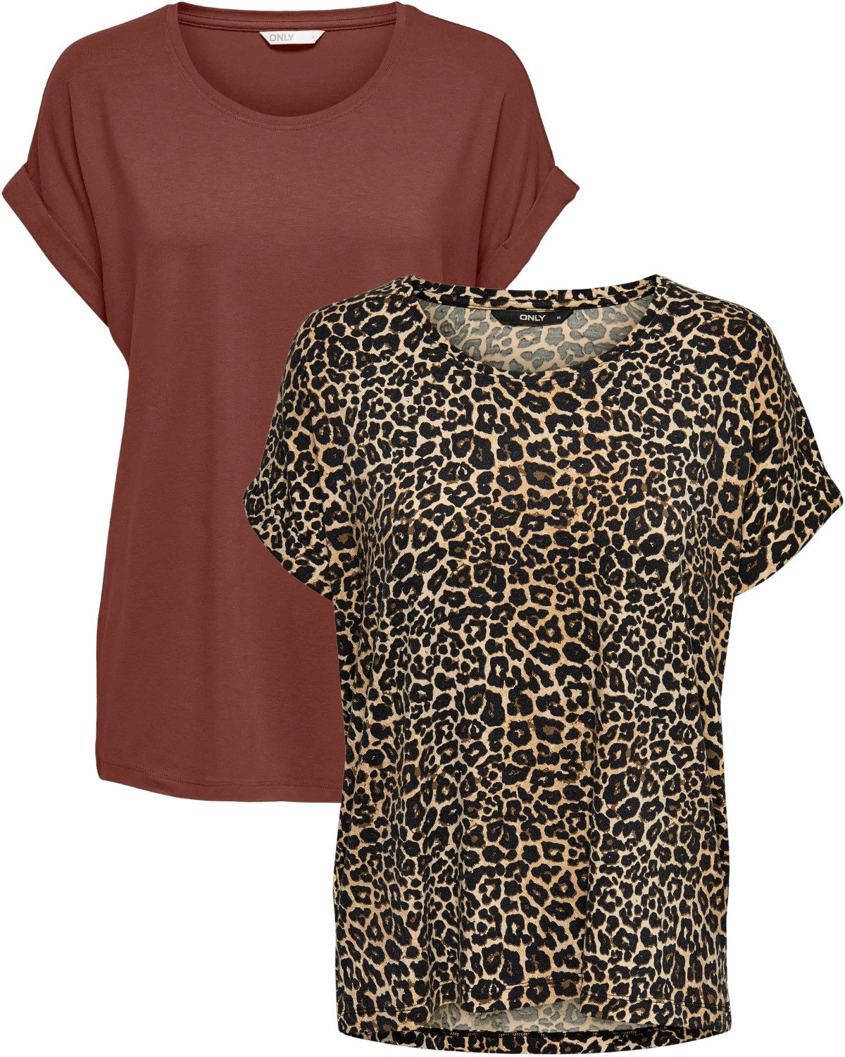 ONLY T-Shirt Basic rundhals Shirt bedruckt günstig online kaufen