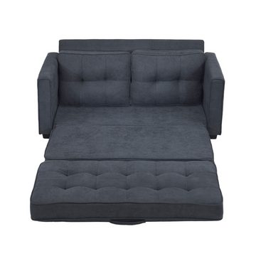 Merax Schlafsofa 3-in-1 Klappbares Couch, Bettsofa, Sofa mit Schlaffunktion, 2-Sitzer, Bodensofa, Liegefläche 127x169cm