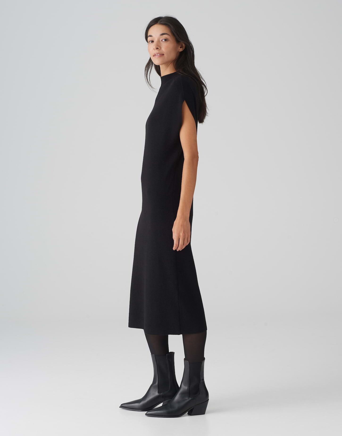 OPUS Strickkleid Strickkleid WANONA Regular mit Wolle