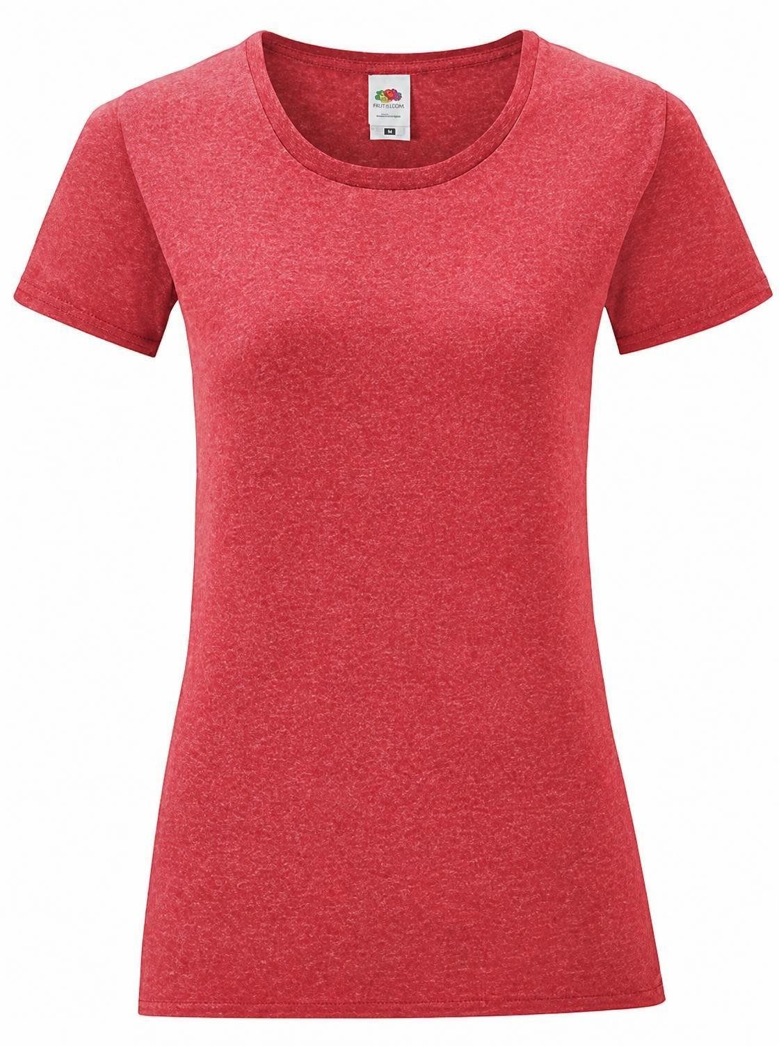 Fruit of the Loom Rundhalsshirt Damen Iconic T, 100% gekämmte, ringgesponnene Baumwolle