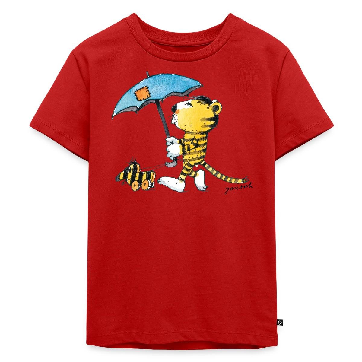 T-Shirt Janosch Kleiner Tiger Tigerente Mit Schirm Kinder Premium T-Shirt