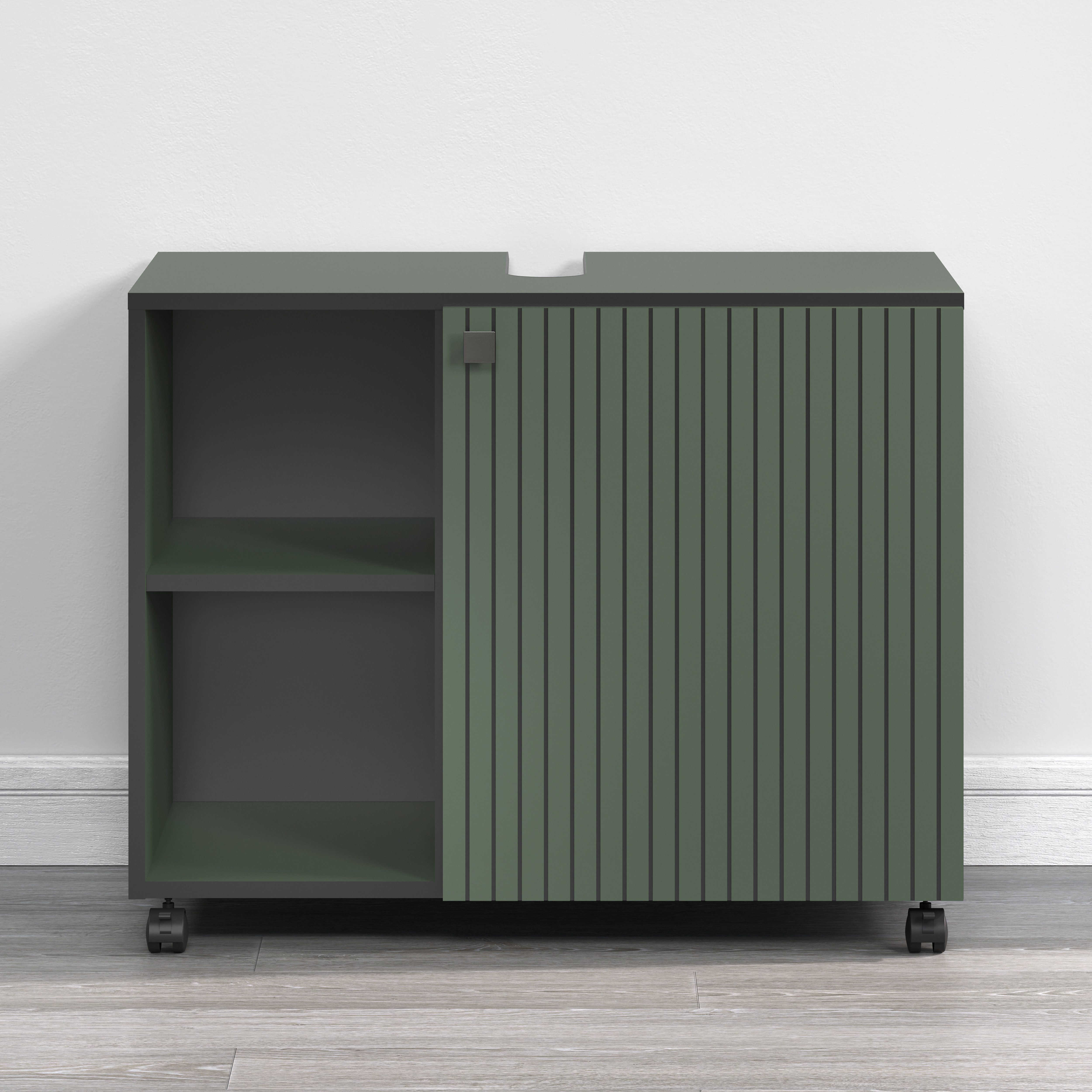 welltime Waschbeckenunterschrank Amrum (1-St) Waschtisch auf Rollen - (B/T/ günstig online kaufen