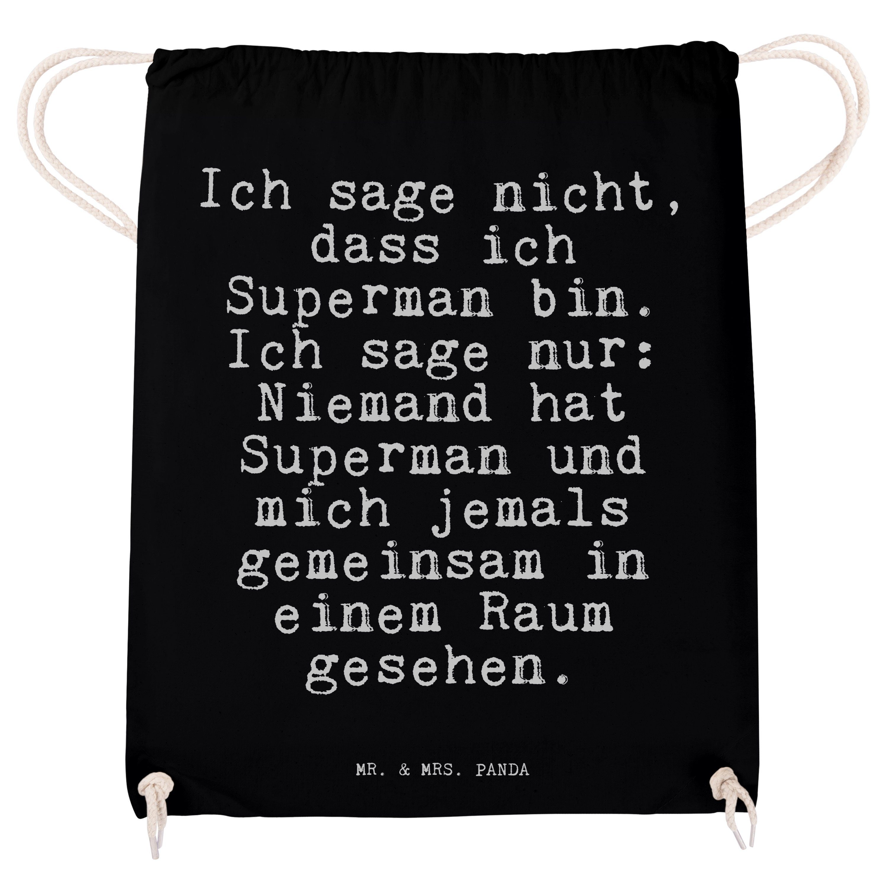 nicht, Mr. Panda Geschenk, (1-tlg) & Superman, dass... - - Sport sage Ich Sporttasche Mrs. Schwarz Beutel,