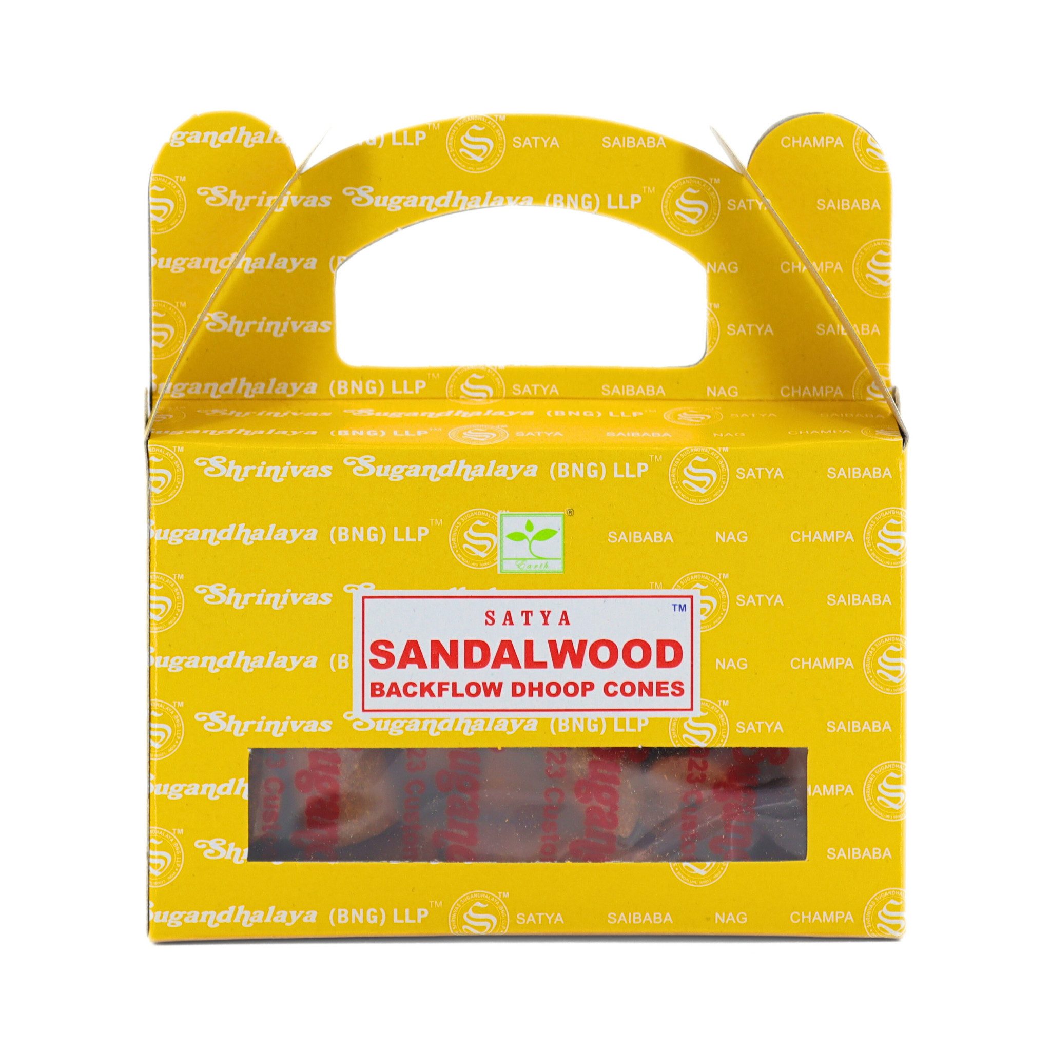 Satya Incense Räucherkegel 24x Rückfluss Räucherkegel für den Wasserfall Effekt, Made in India, Rückfluss Räucherkegel Meditation Satya
