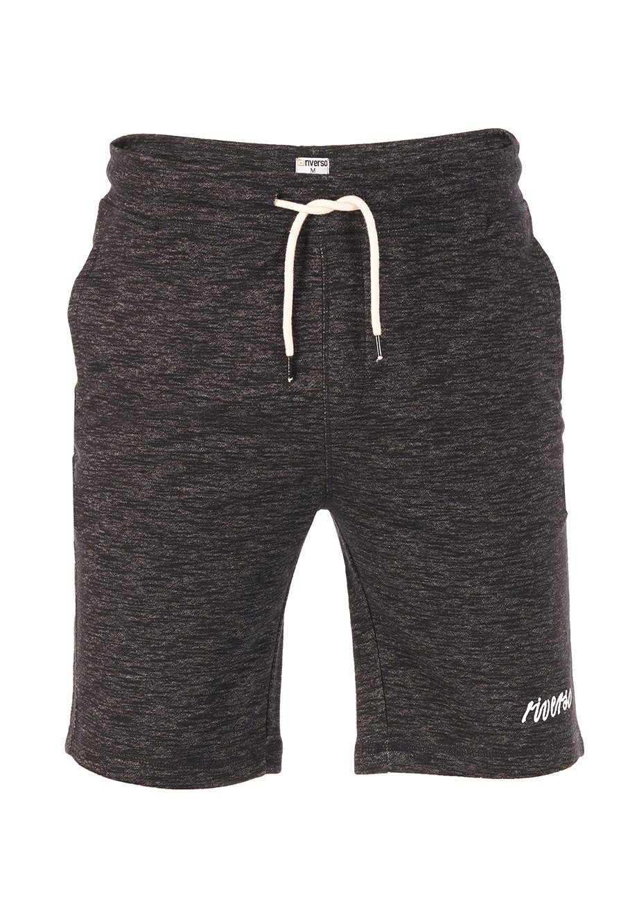 riverso Sweatshorts Herren Shorts RIVMike Regular Fit Bermudashorts aus pflegeleichter Baumwollmischung Black Melange (2400)