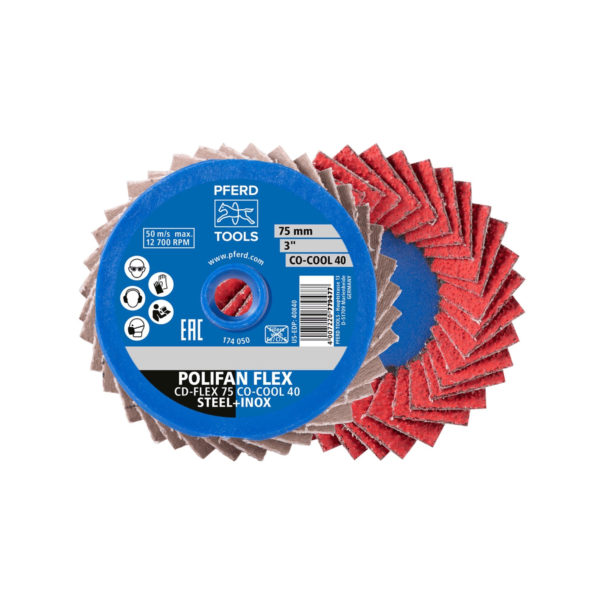 Pferd Schleifpapier PFERD Schleifscheibe COMBIDISC CDR-FLEX 75 CO-COOL 40 10 Stk