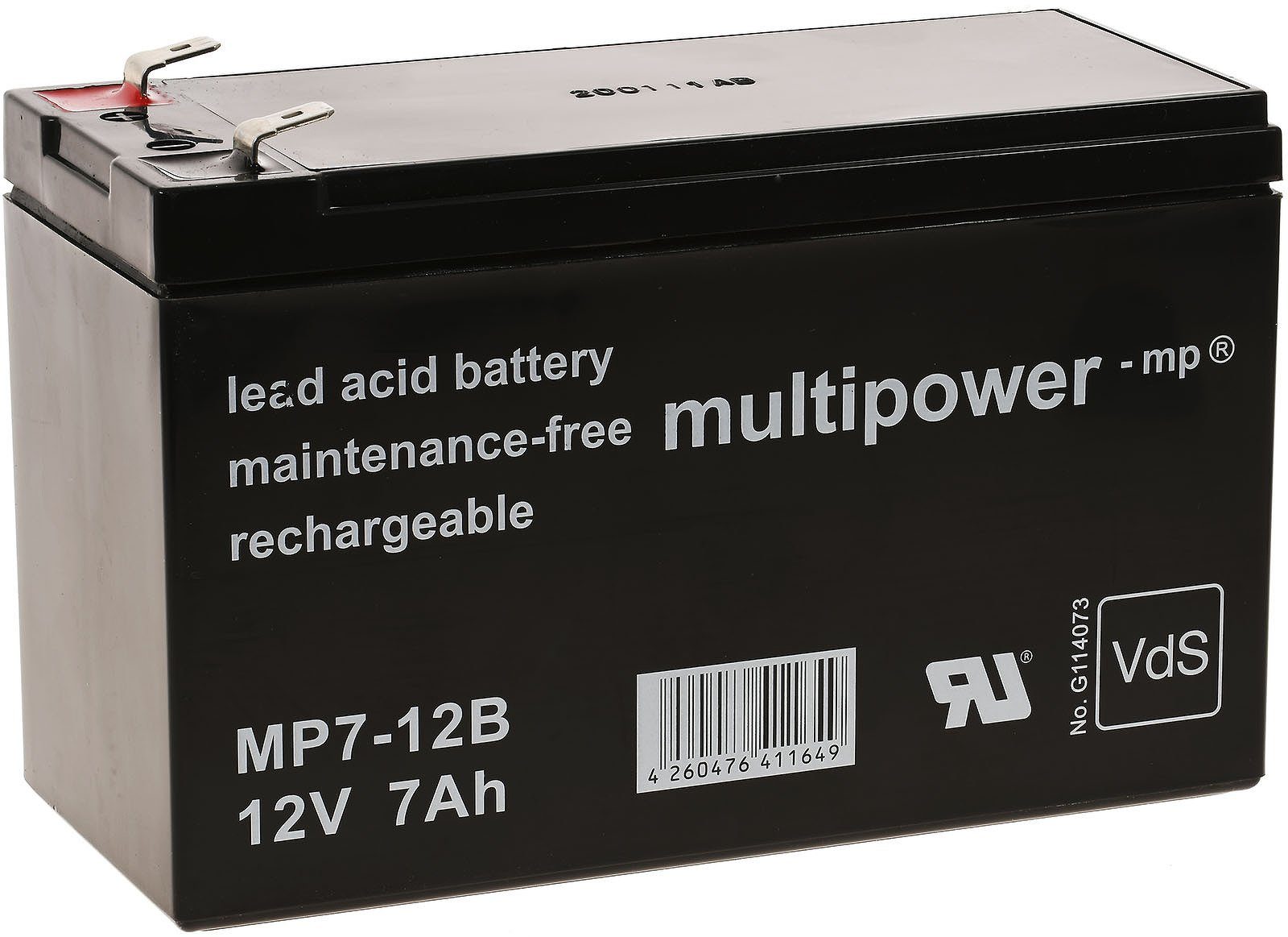 Powery Ersatzakku multipower für USV APC Back-UPS 350 12V 7Ah auch 7,2Ah Bleiakkus 7000 mAh (12 V)