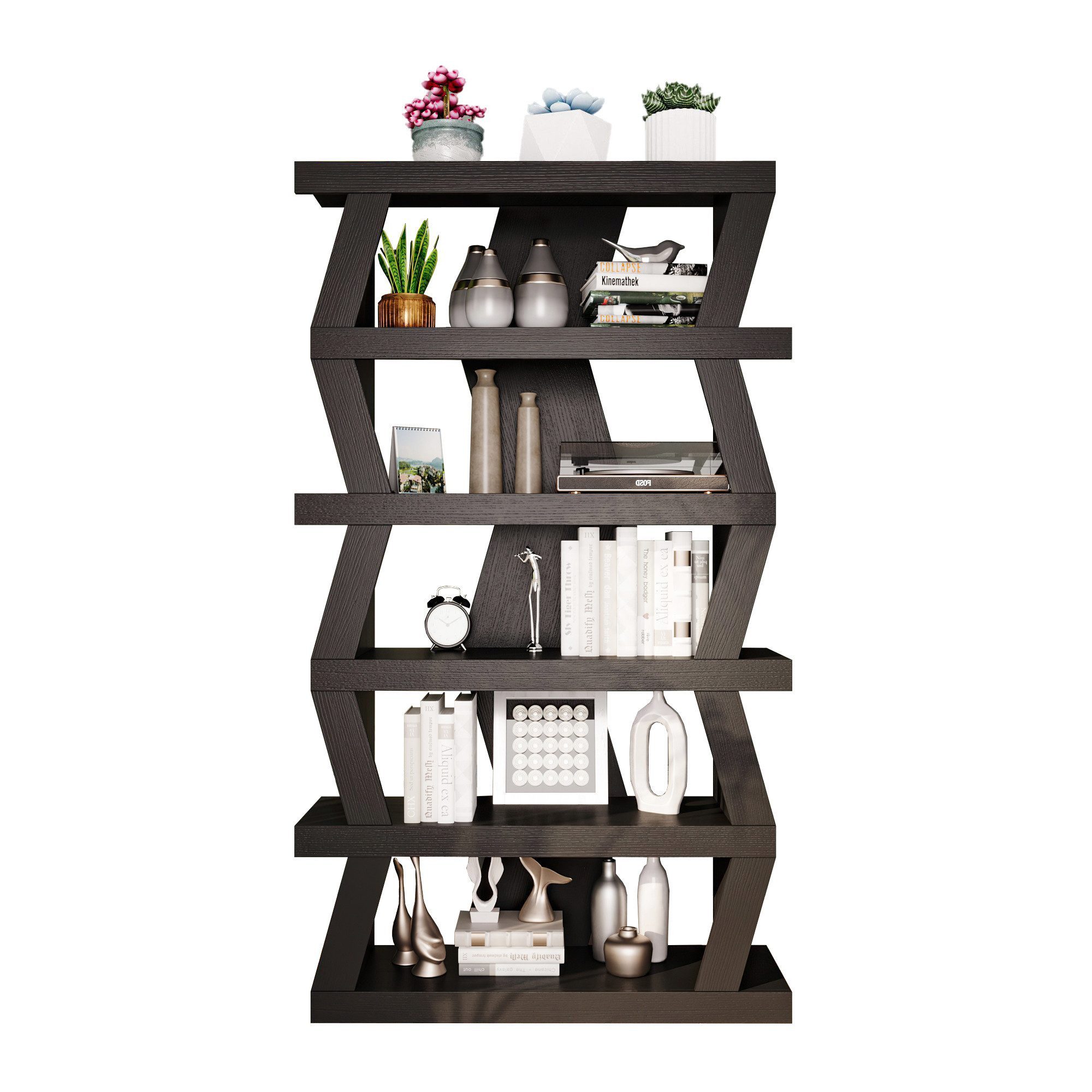 FUFU&GAGA Bücherregal Vitrine mit offenen Fächern, MDF günstig online kaufen