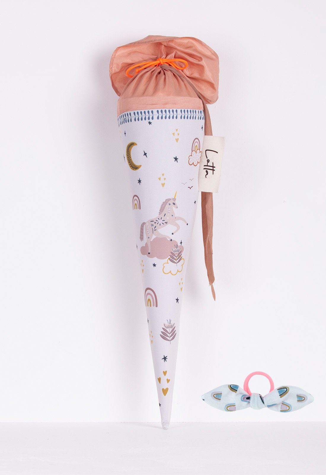 coopz Schulrucksack Schultüte Einhorn 50 cm Nr. 2 mit Haarschleife