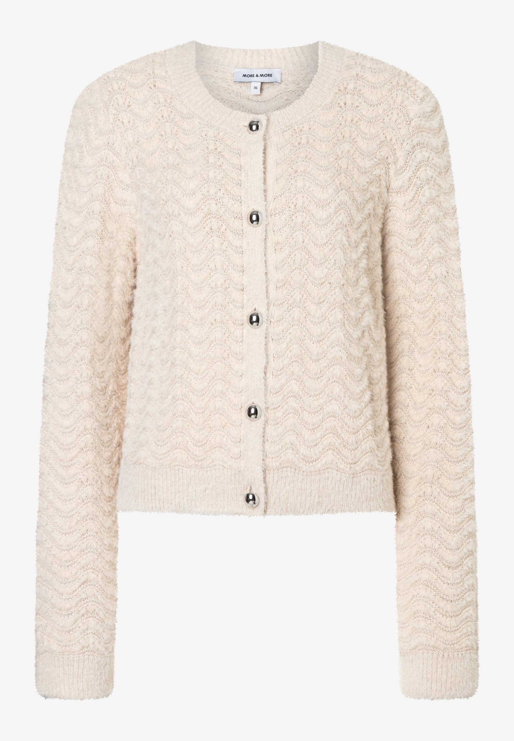 MORE&MORE Strickjacke Furry Cardigan 0031