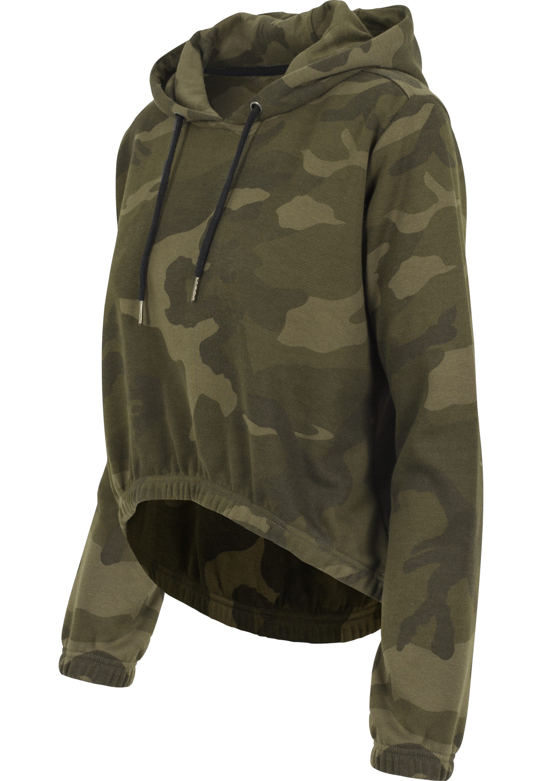 URBAN CLASSICS Rundhalspullover Urban Classics Damen Ladies Camo Cropped Hoody (1-tlg)