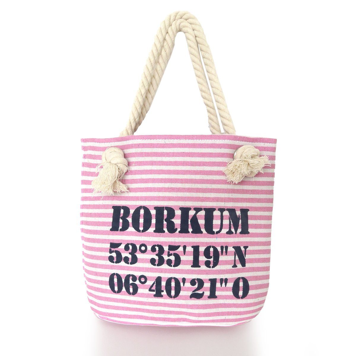Umhängetasche Koordinaten Shopper XS Tasche Originelli Sonia "Borkum" rosa-marine Shopper