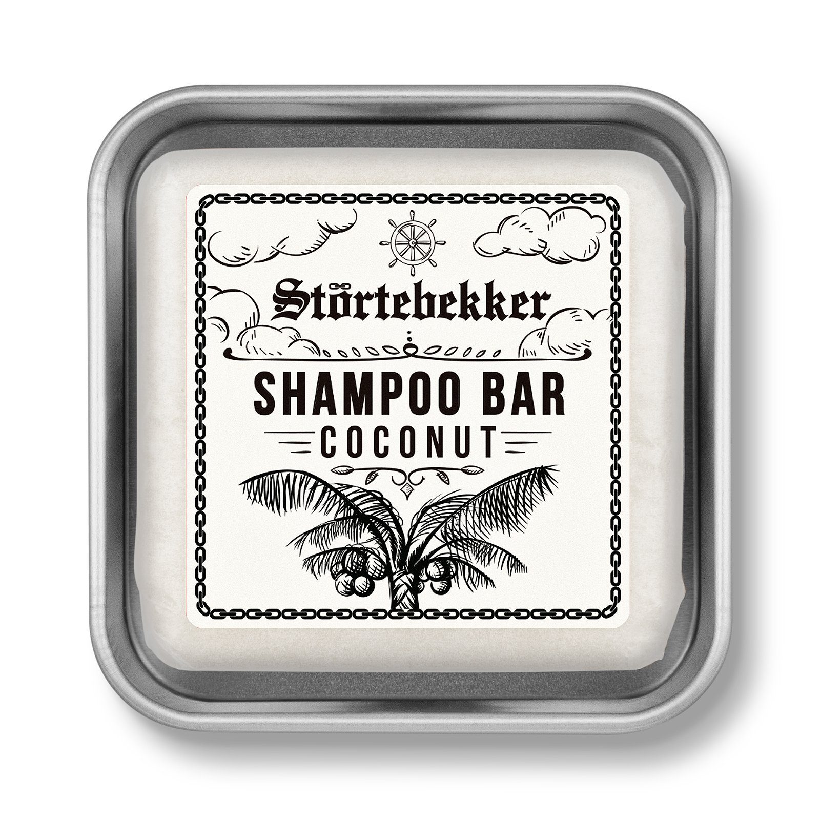 Störtebekker Festes Haarshampoo Kokos, 1-tlg., Vegane & Nachhaltige Reinigung für Körper und Haar