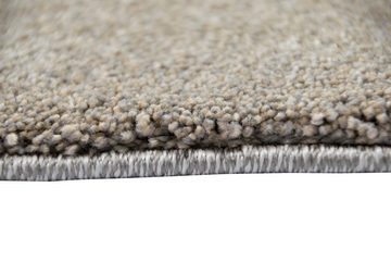 Teppich Teppich Kurzflor Uni Design in Taupe, TeppichHome24, rechteckig, Höhe: 17 mm