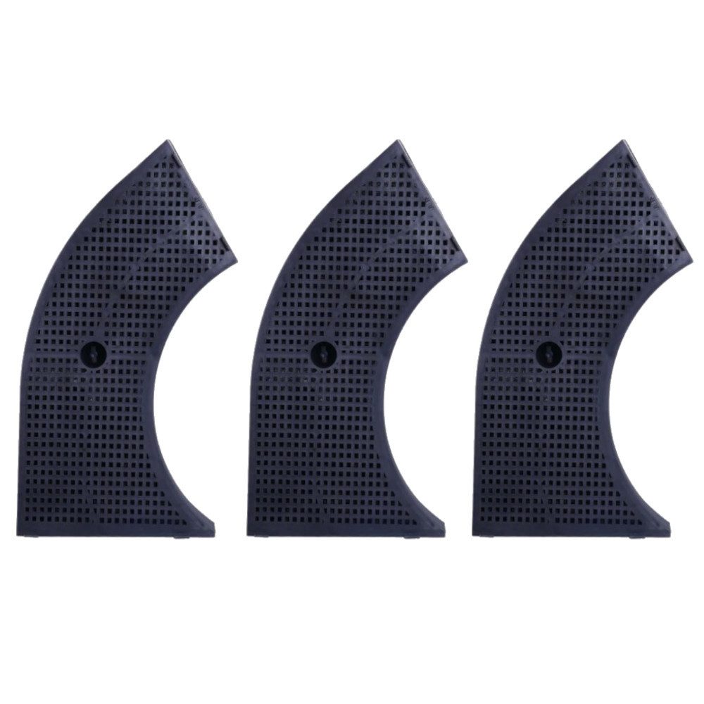 Trade-Shop Aktivkohlefilter 3x passend für Whirlpool CHF85/1, Elica F00330/1 F003301 Type 10, Zubehör für Dunstabzugshauben, Maße: ca. 265 x 150 x 30mm / Form: gebogen / inkl. Verschluss-Stift