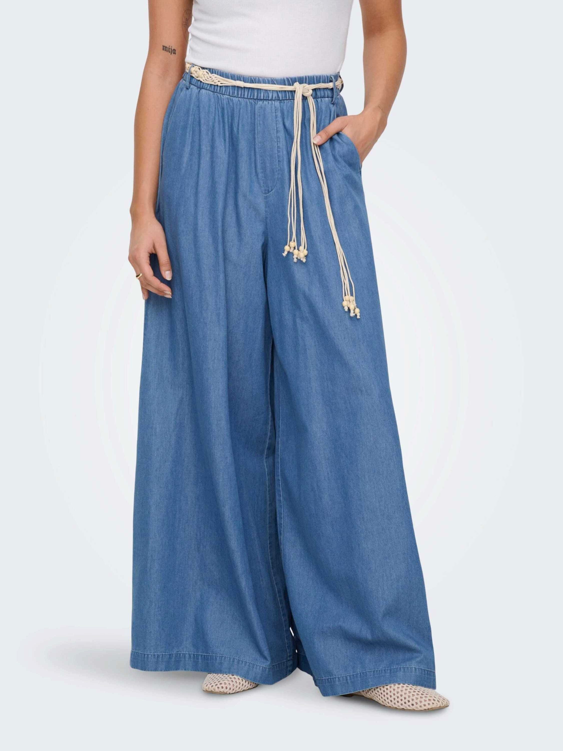 ONLY Weite Jeans ONLBea (1-tlg) Drapiert/gerafft