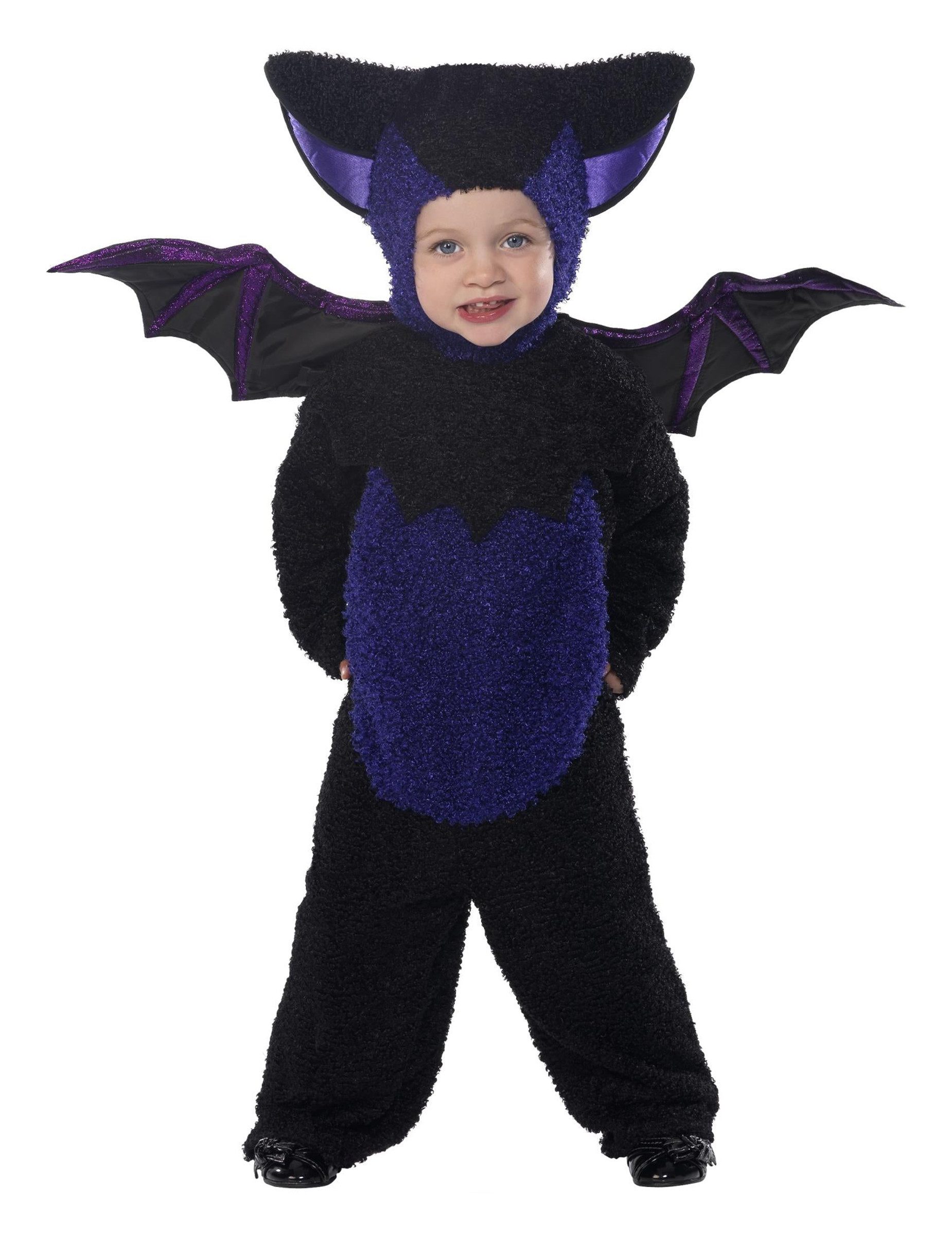 Smiffys Vampir-Kostüm Fledermaus Halloween-Kinderkostüm schwarz-lila