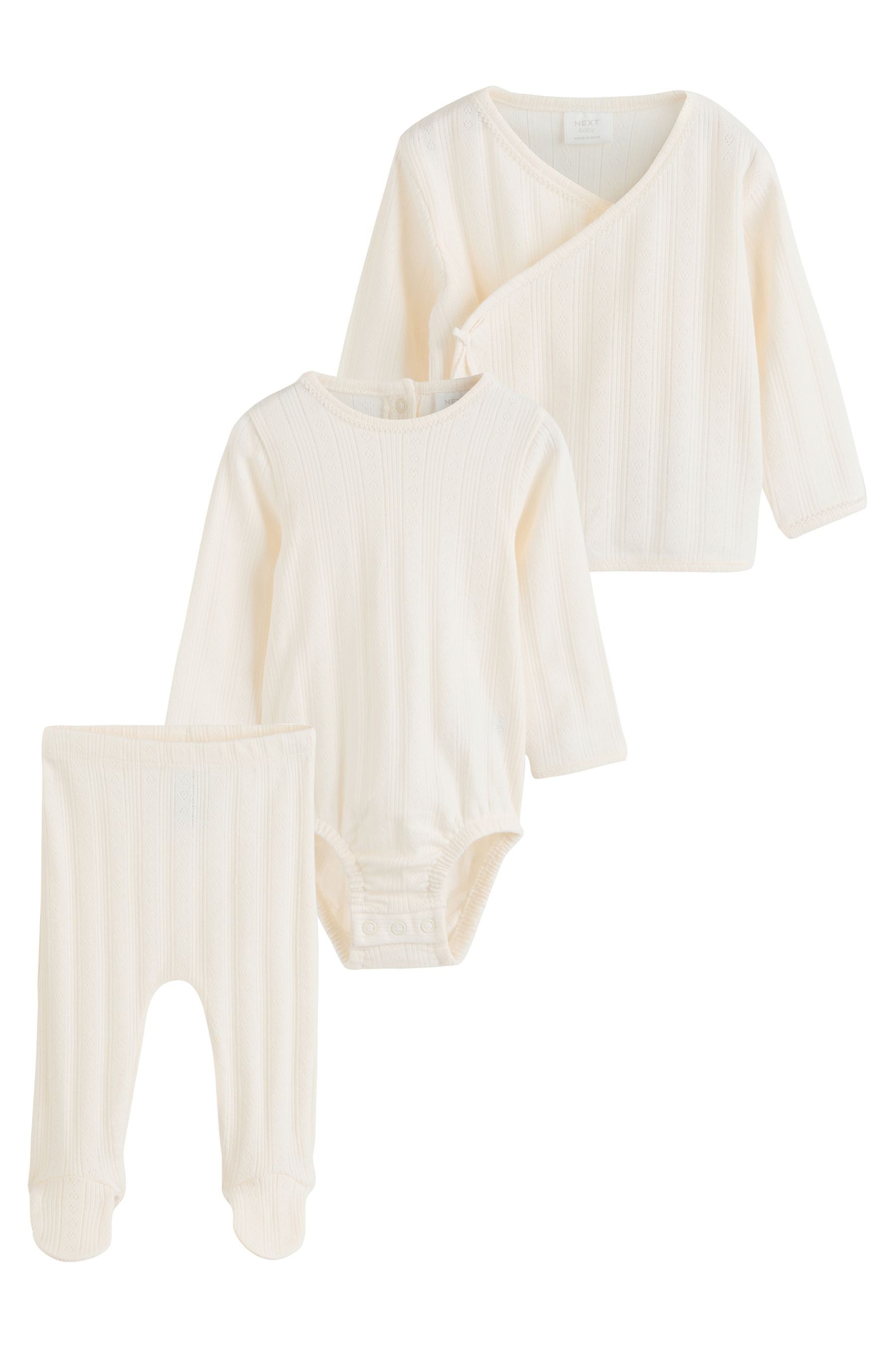 Next Body & Hose Baby Bodysuit, Leggings und Strickjacke, 3er Set (3-tlg)
