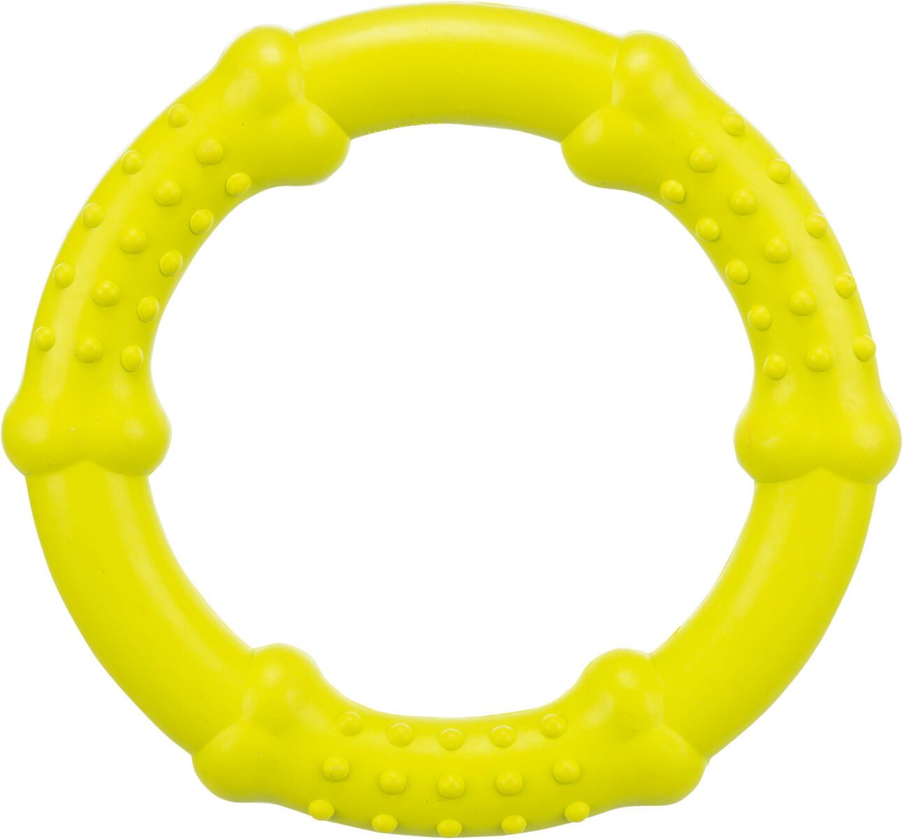 TRIXIE Tiertau Ring Spielzeug für Hunde - lime - ø 16 cm, Gummi