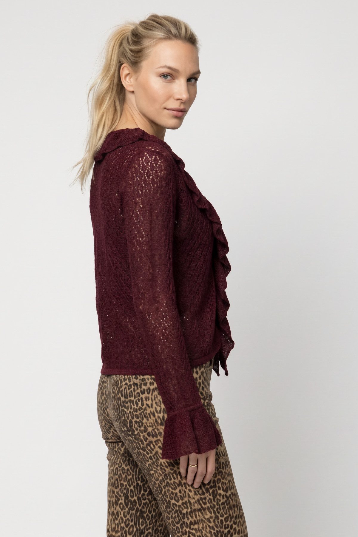 Monari Cardigan Jacke Volants Regular fit mit Volants