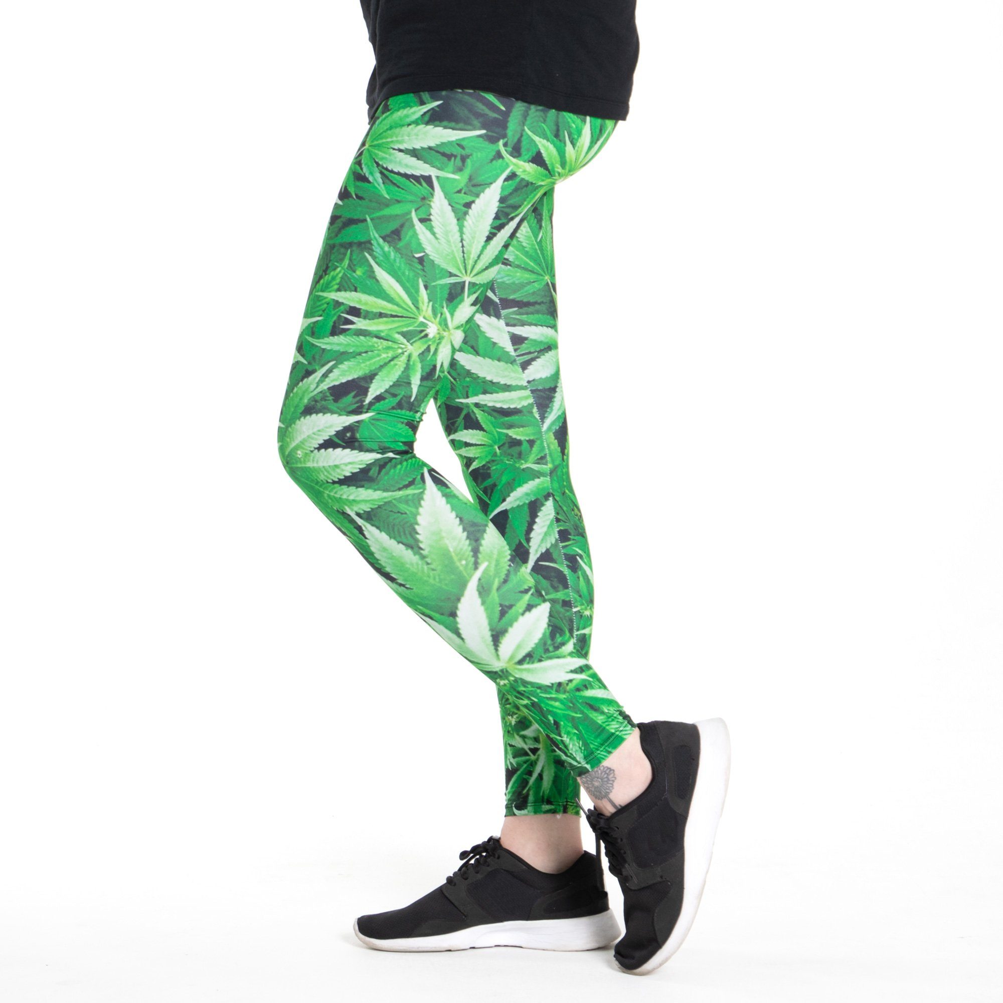 cosey Leggings Blumen-Leggings (Einheitsgröße) - Design Hanf (farbenfrohes günstig online kaufen