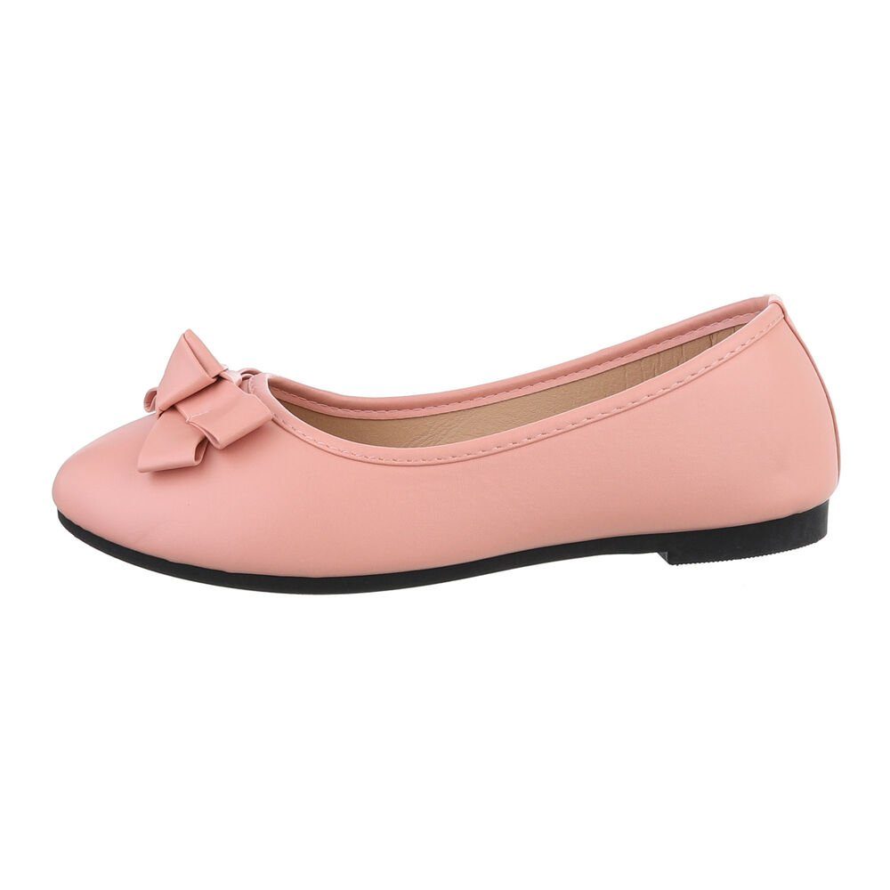 Ital-Design Damen Freizeit Ballerina (85894139) Blockabsatz Klassische Ballerinas in Altrosa