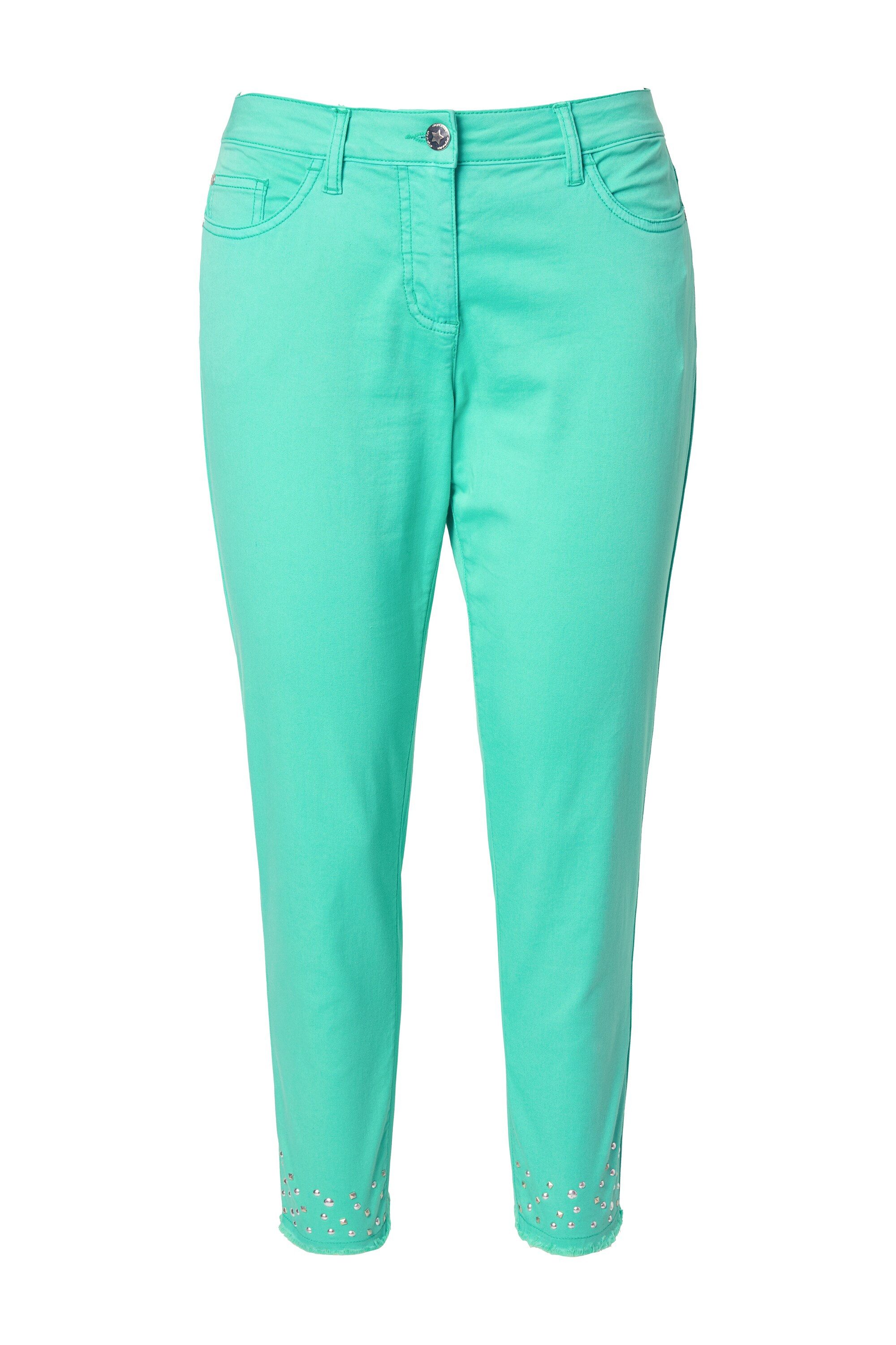 Angel of Style Röhrenjeans 7/8-Twillhose verzierter Fransensaum 5-Pocket günstig online kaufen