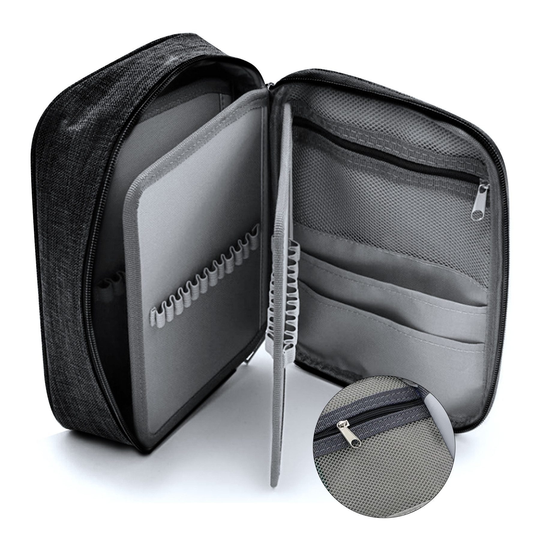 Mutig Federmäppchen Federmäppchen mit 72 Slots, hohe Kapazität, Bleistift-Organizer, (Stoff-Stifttasche, Bleistiftbeutel, Skizzen- und Zeichenbürstenhalter, für Schüler Jungen Jungen Mädchen und Büro), Mit Fächern, aus Oxford-Stoff, tragbar und langlebig und wasserdicht