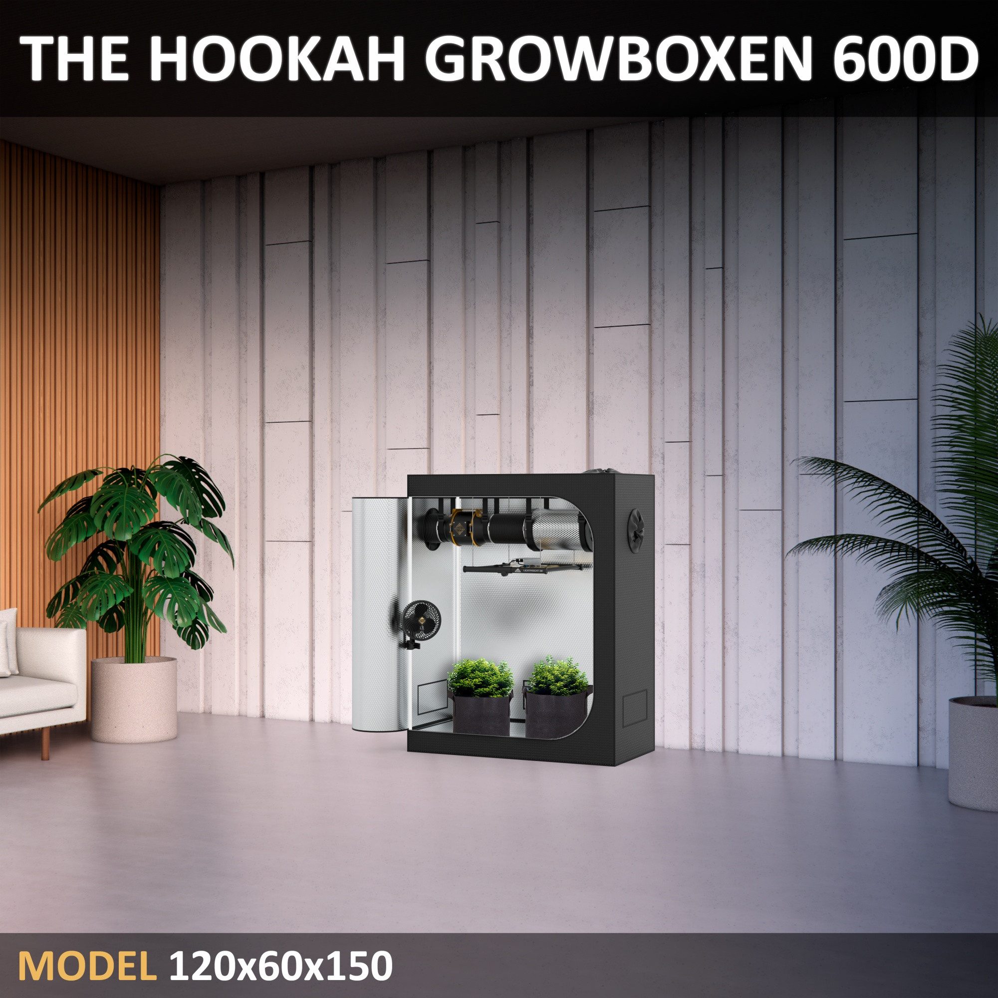 THE HOOKAH Gewächshaus Ohne Sichtfenste...