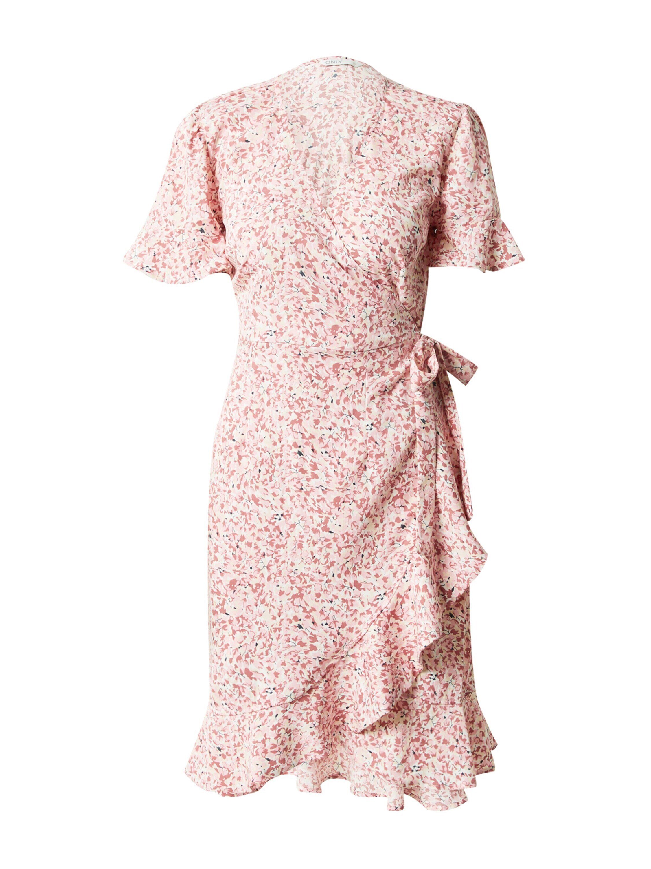 Smoke Drapiert/gerafft Tanya / (1-tlg) Olivia Wickel-Design, Sommerkleid ONLY Volant, Rose Flower