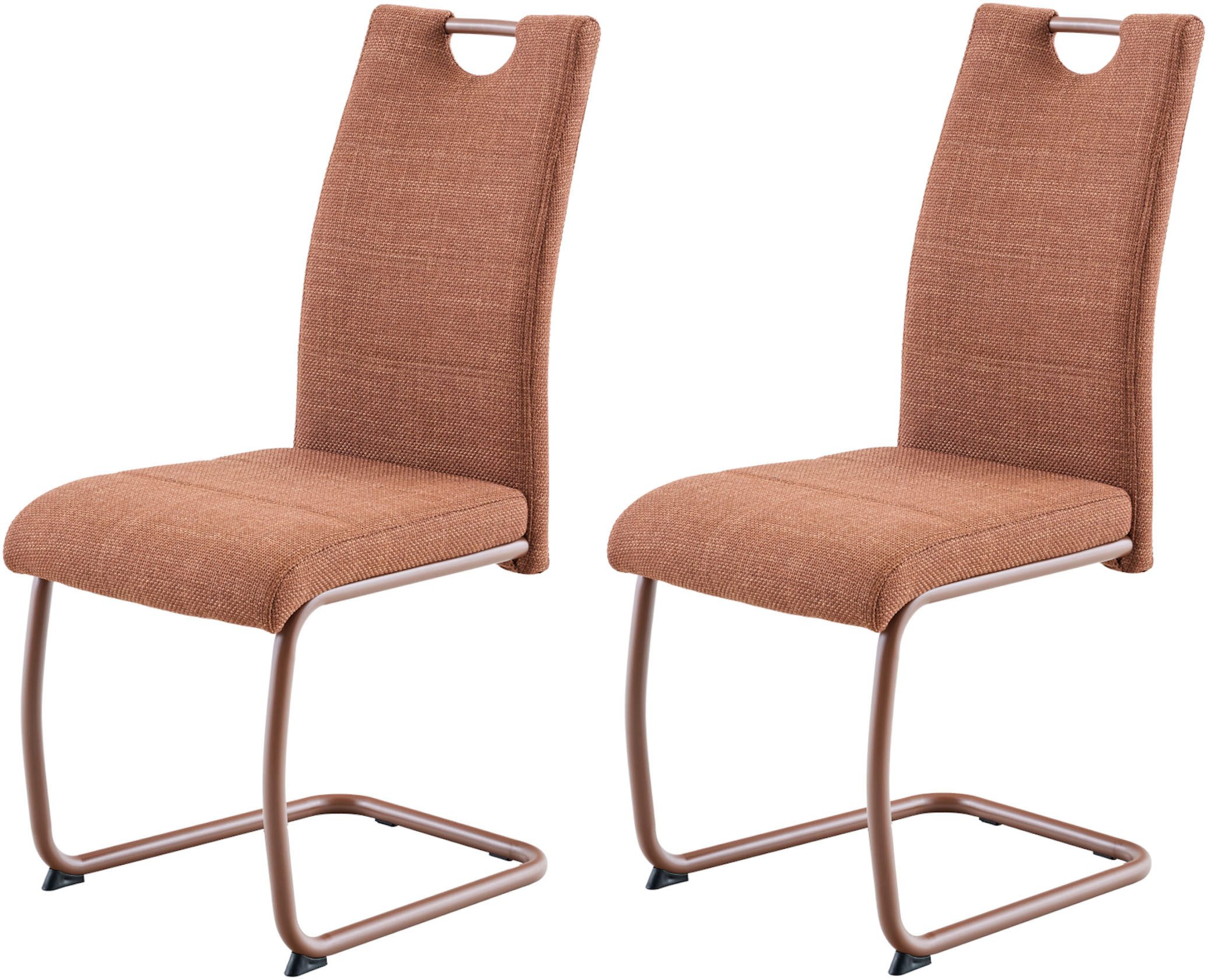 HELA Freischwinger FLORENZ (Set, 2 St), Rundrohrgestell Matching Colour, gepolstert, mit Griff