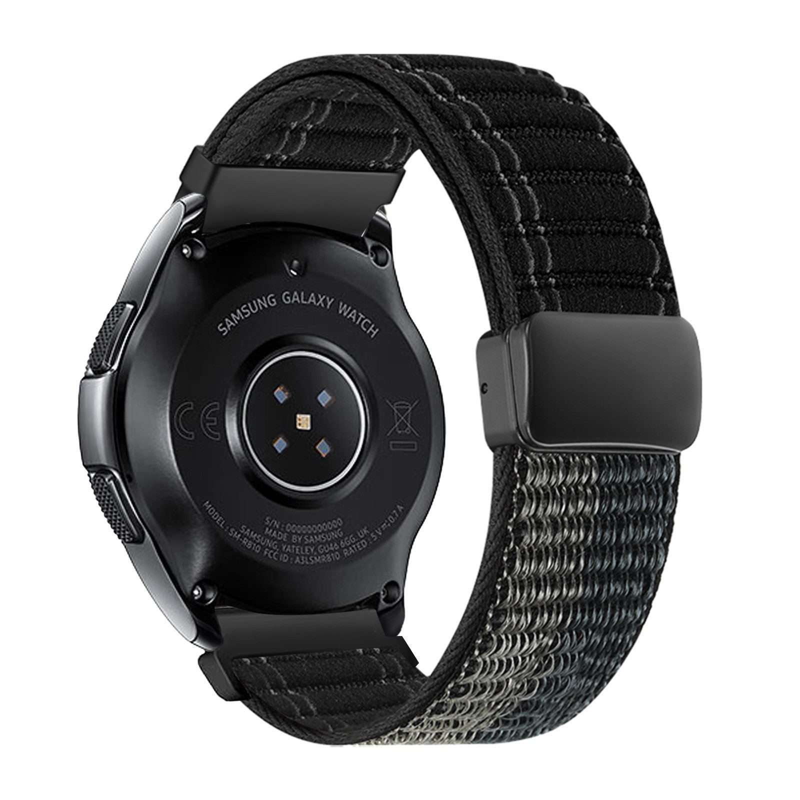 Tec-Expert Smartwatch-Armband für Samsung Galaxy Watch (2018) 46 mm Armband Ersatz Wechsel Band, Nylon Textil mit Magnetverschluss, stufenlos Verstellbar atmungsaktiv