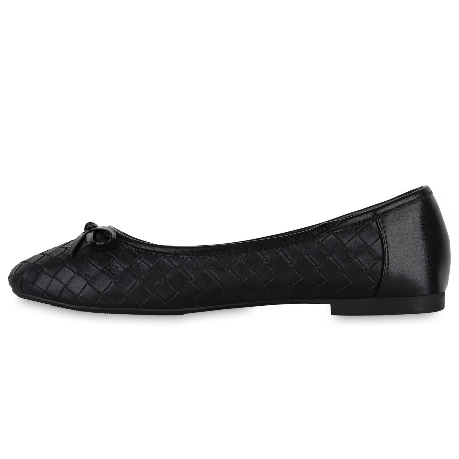 VAN HILL 839990 Ballerina Damen Klassische Ballerinas Schleifen Leder-Optik günstig online kaufen