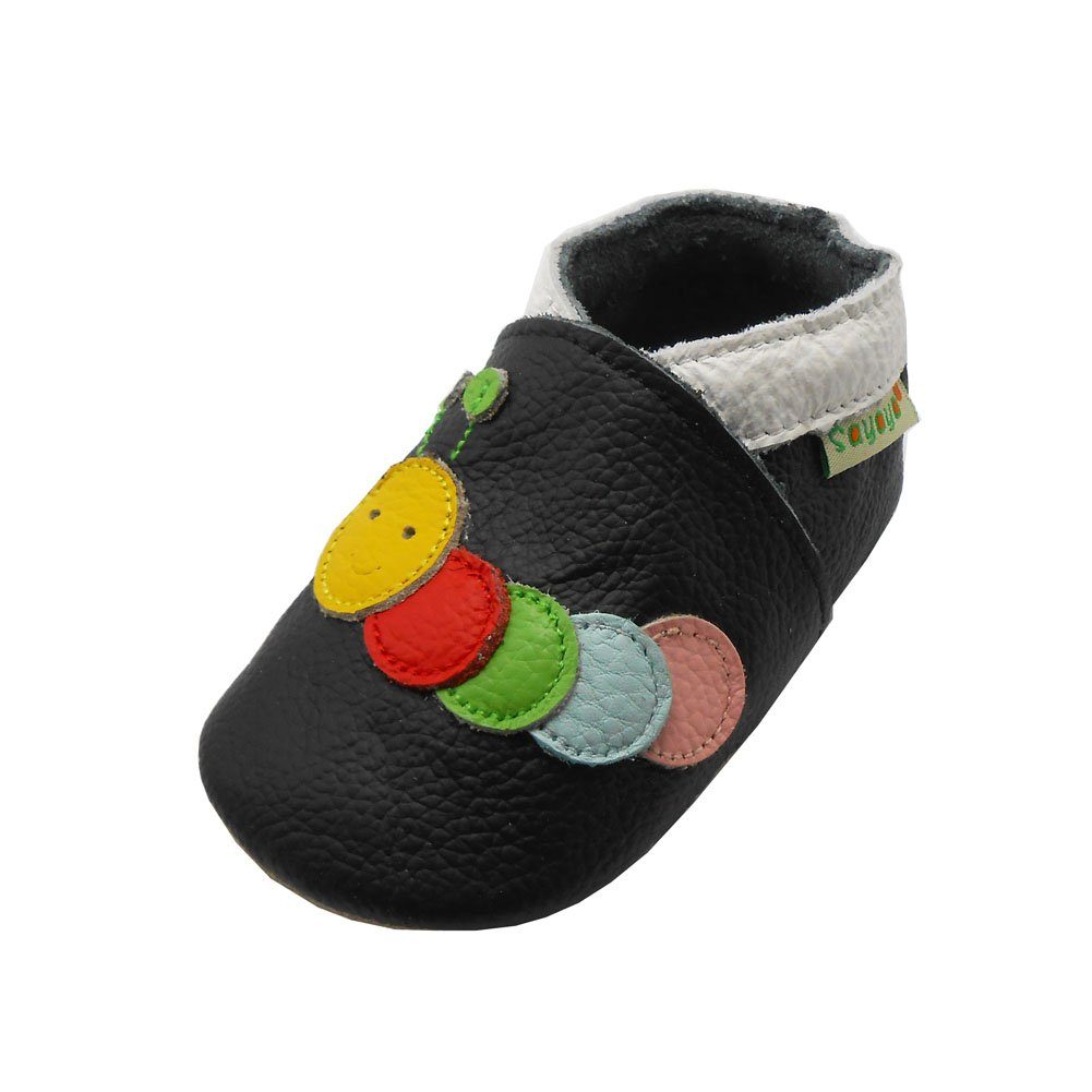 Sayoyo Weiche Leder Krabbelschuhe Lauflernschuhe Hausschuh Lederpuschen Raupe Lauflernschuh (100% Leder)