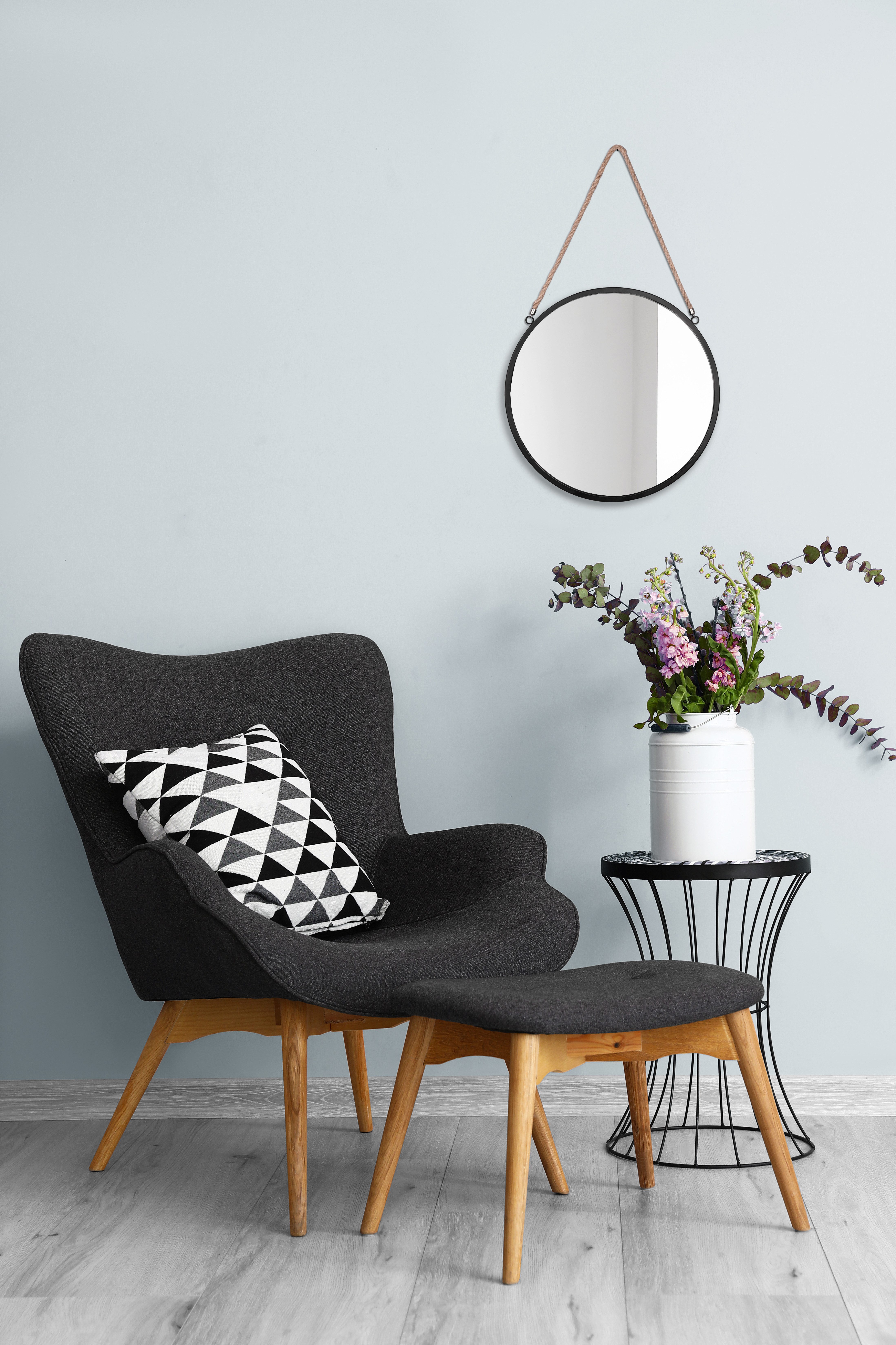 MIRRORS AND MORE Dekospiegel Taira (1-St), Wandspiegel Ø 40 cm, lackiertes günstig online kaufen