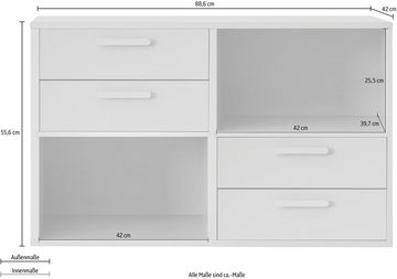 Hammel Furniture Regal Keep by Hammel, mit 4 Schubladen, Breite 88,6 cm, flexible Möbelserie