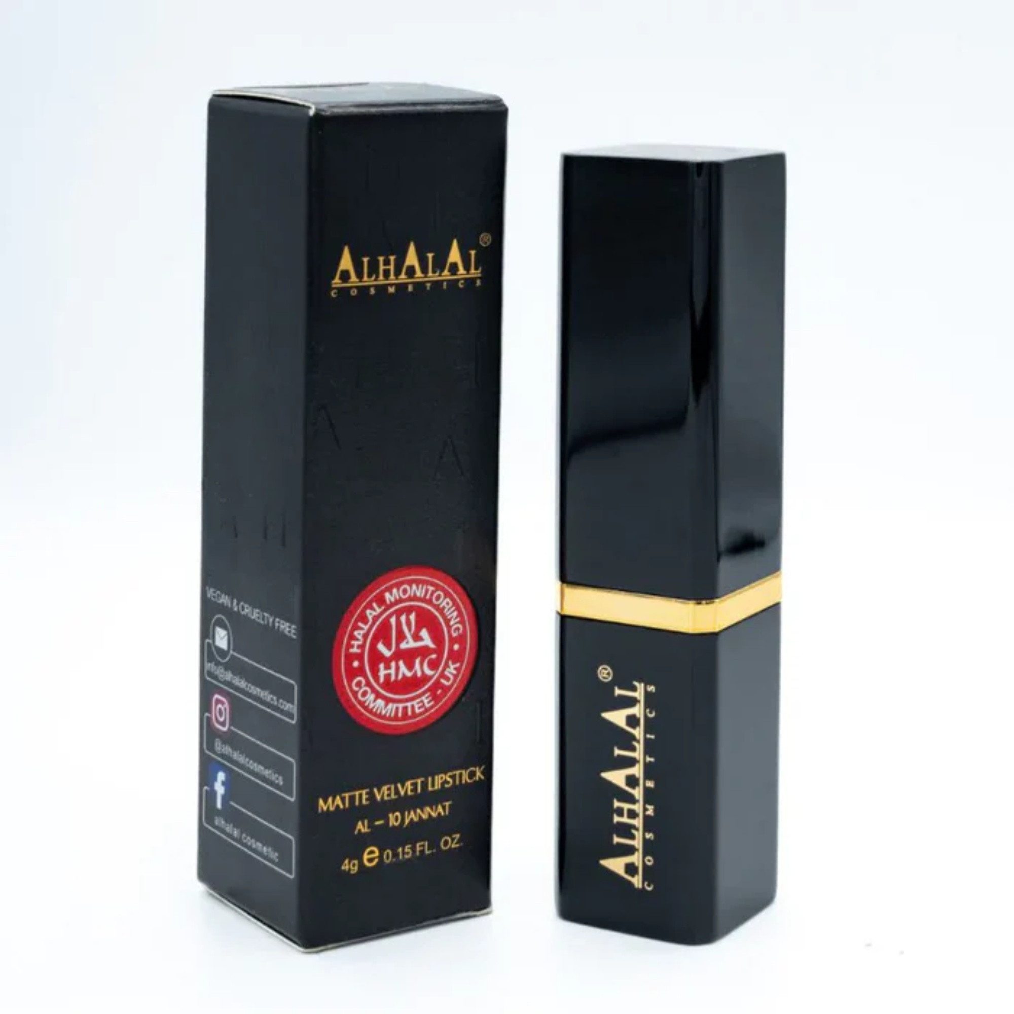 Alhalal Cosmetics Ltd. Lippenstift AL-10 JANNAT Halal Lippenstift Lila, matt, vegan, alkoholfrei, halal-zertifiziert (HMC UK), langanhaltend