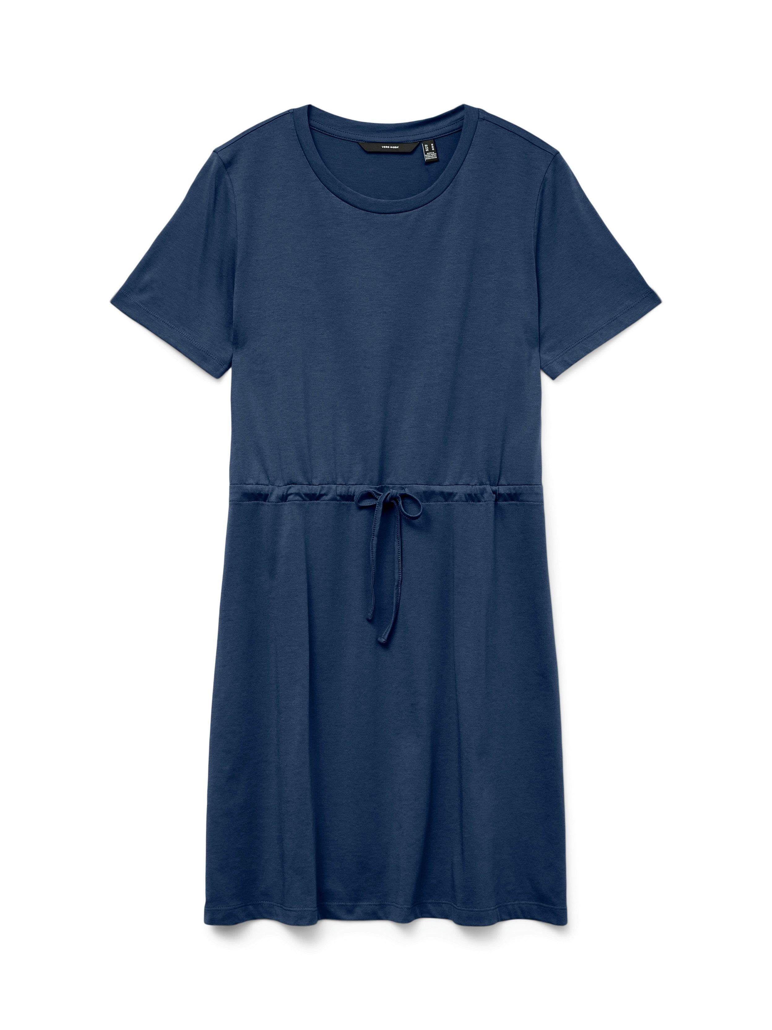 Shirtkleid VMLUNA SS SHORT STRING DRESS JRS NOOS