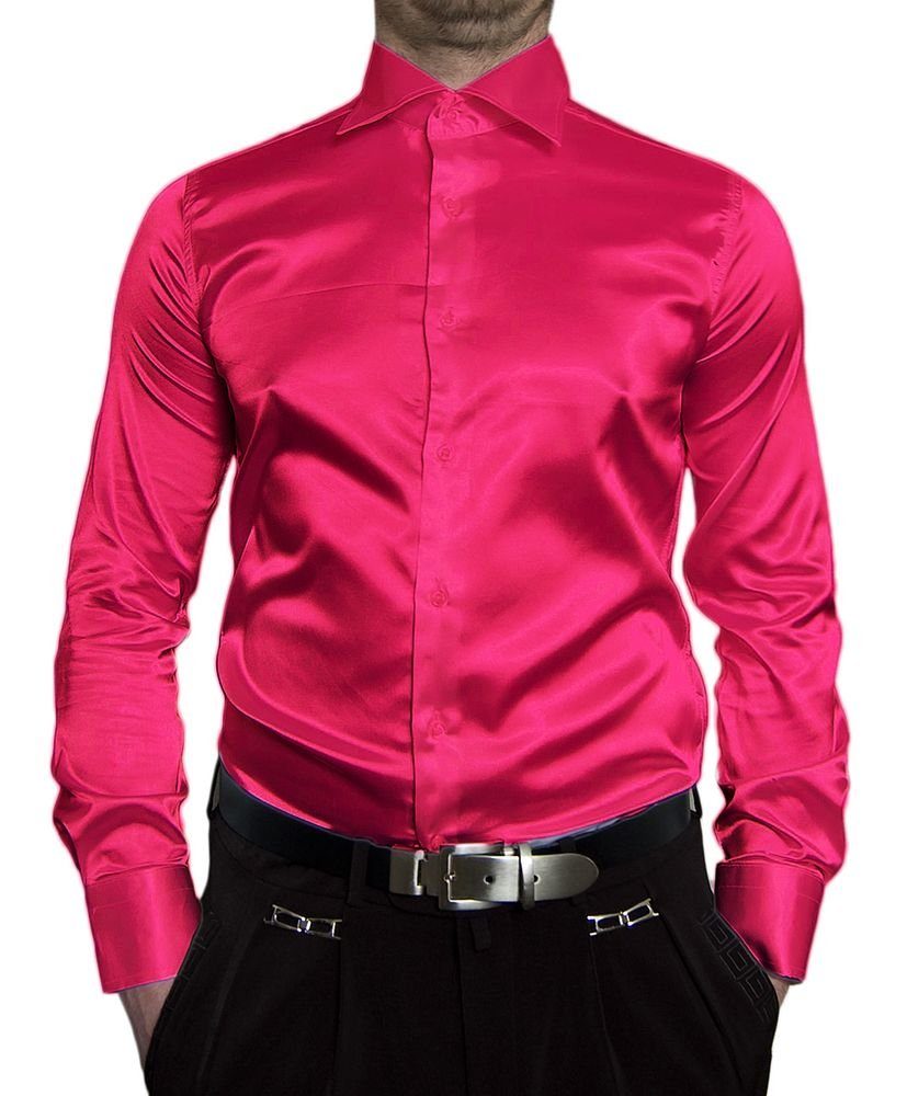 Renzo Businesshemd Herren Hemd Glanz Satin günstig online kaufen