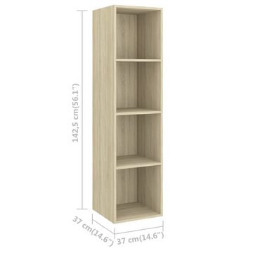 vidaXL TV-Schrank 4-tlg. TV-Schrank-Set Sonoma-Eiche Holzwerkstoff (1-St)