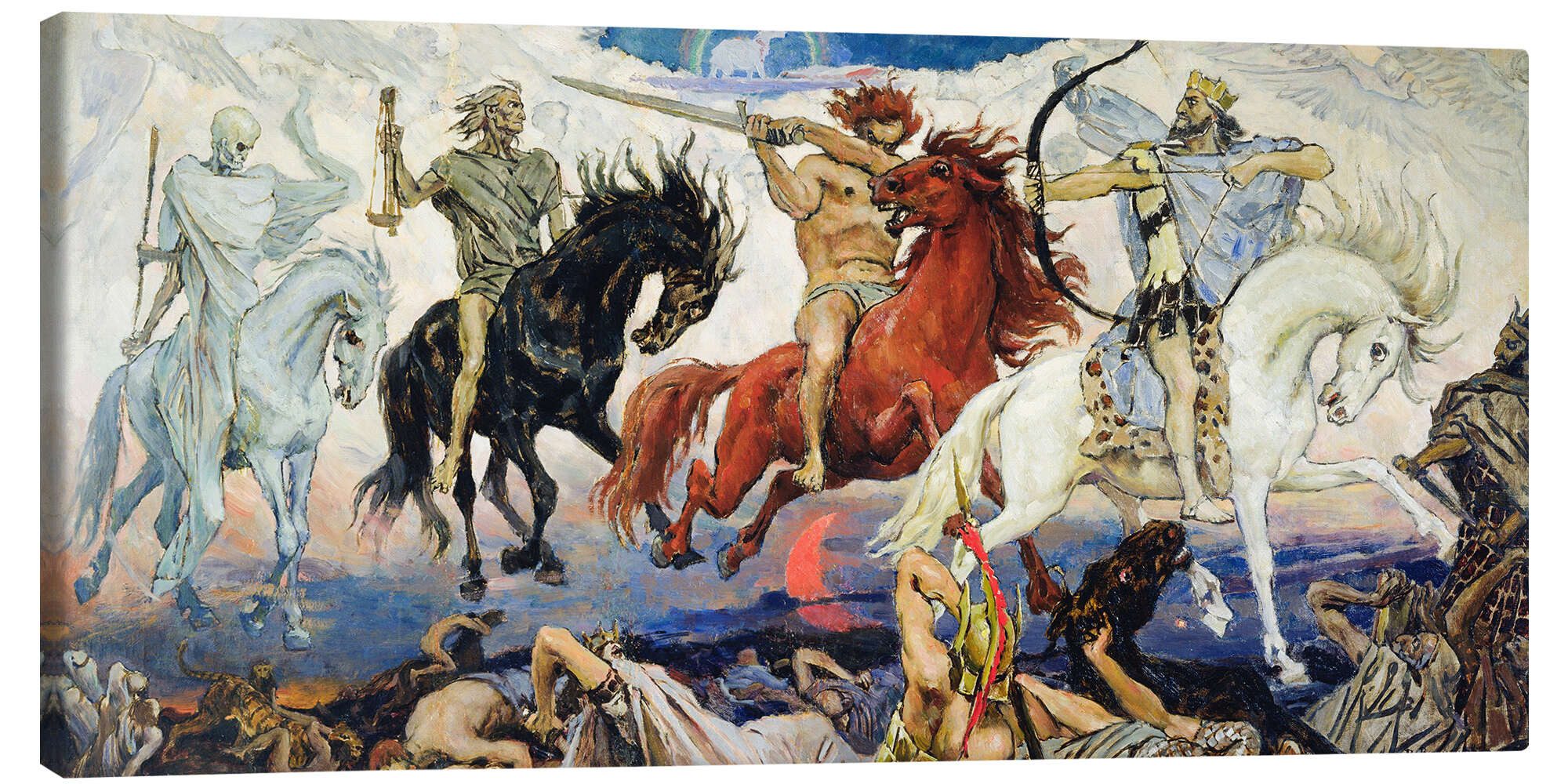 Posterlounge Wandbild Die Vier Reiter der Apokalypse, Victor Mikhailovich Vasnetsov, erhältlich als Poster, Leinwandbild, Wandsticker oder Acrylglasbild