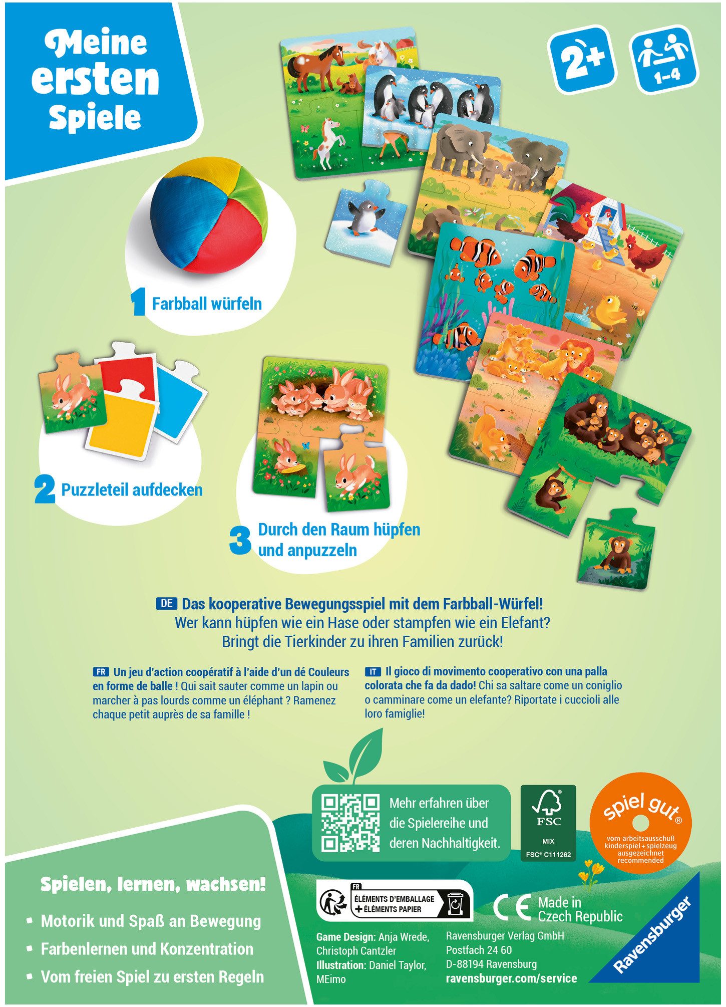 Ravensburger Spiel Hase hüpf!, Kinderspiel, Made in Europe