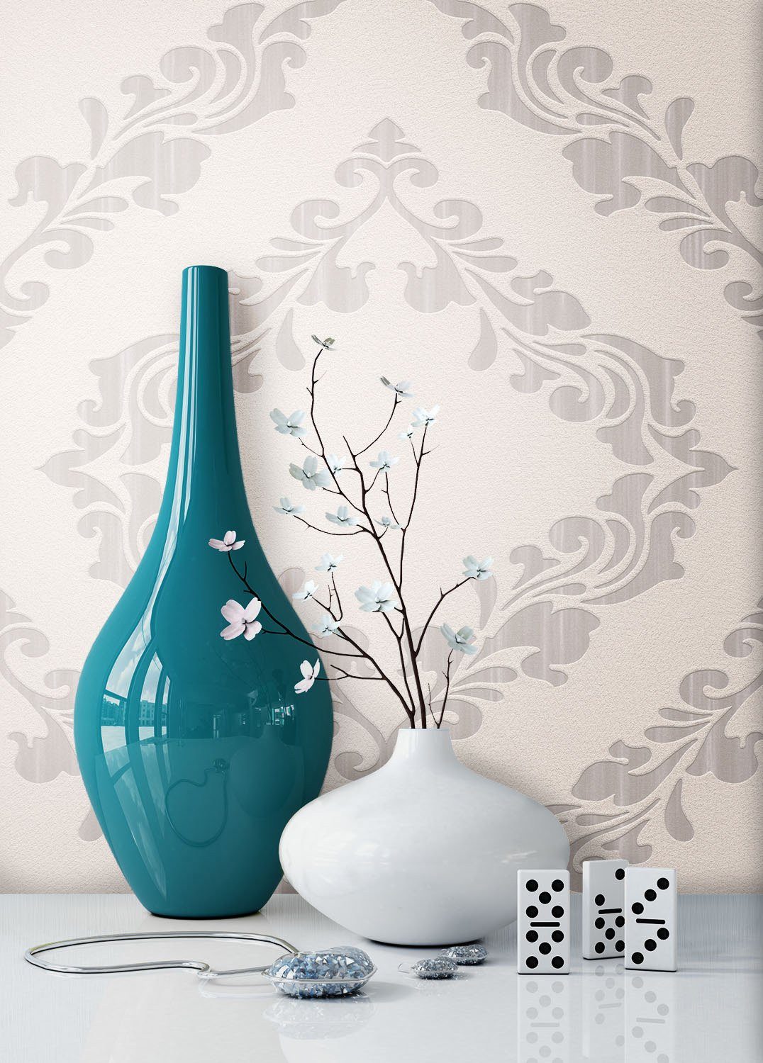 Newroom Vliestapete Muster 1 Tapete Wohnzimmer Ornament, modern