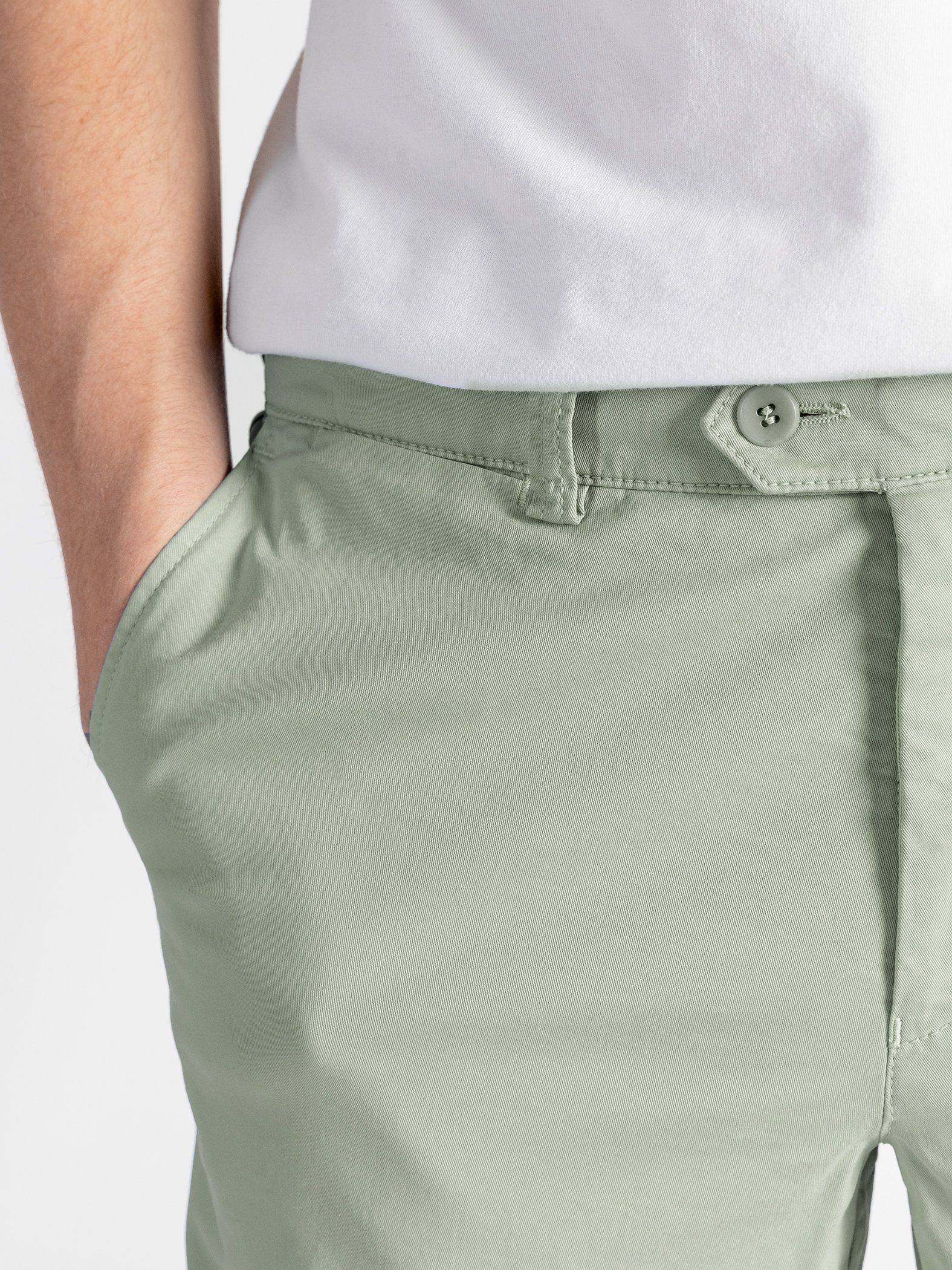 TwoMates Shorts Shorts mit hellgrün Farbauswahl, Bund, GOTS-zertifiziert elastischem