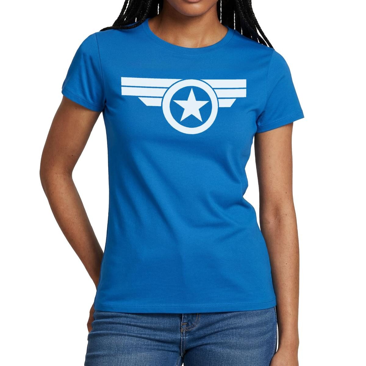 T-Shirt Avengers Captain America Sternmotiv Frauen T-Shirt